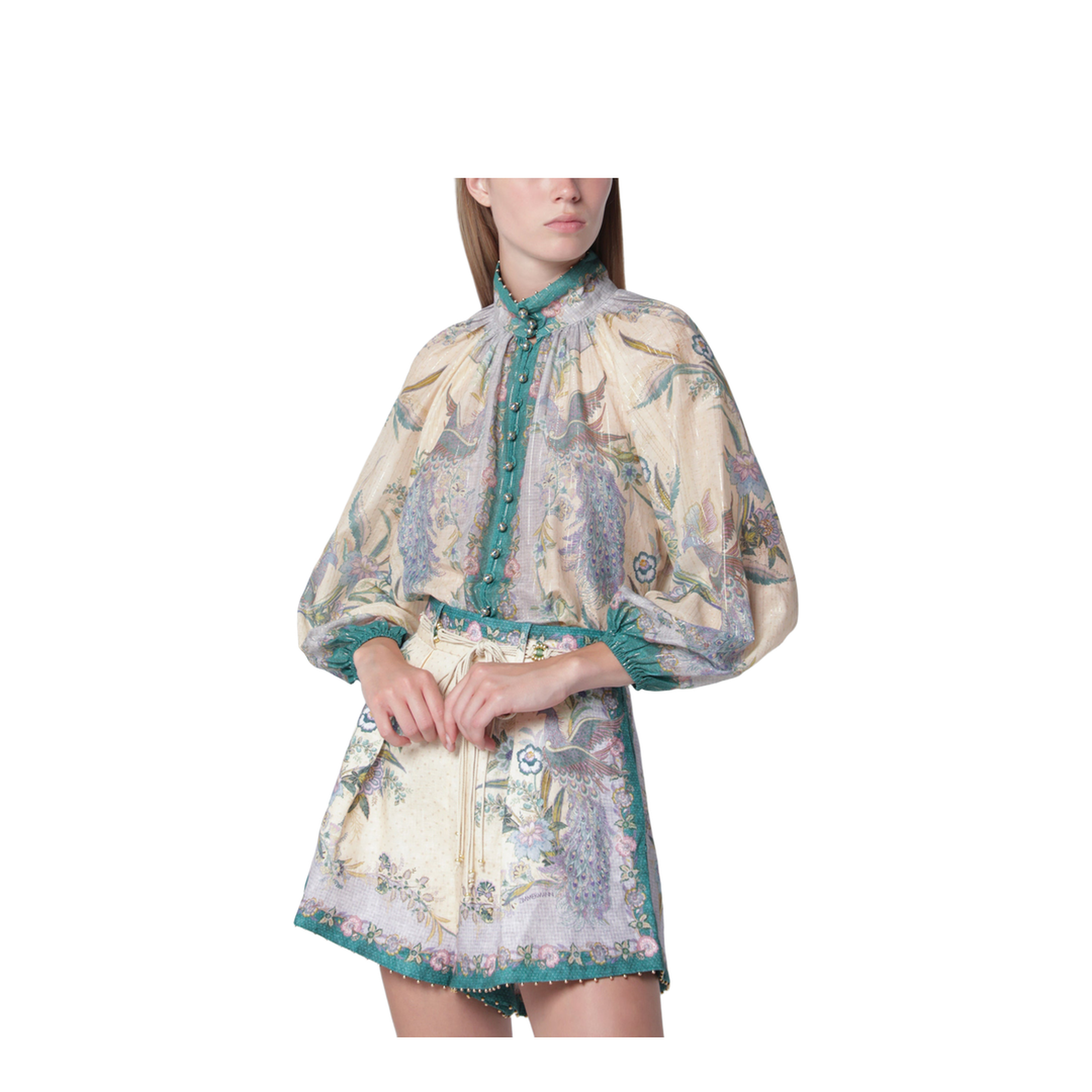 Cream Cotton and Silk Indra Shirt - Image 1
