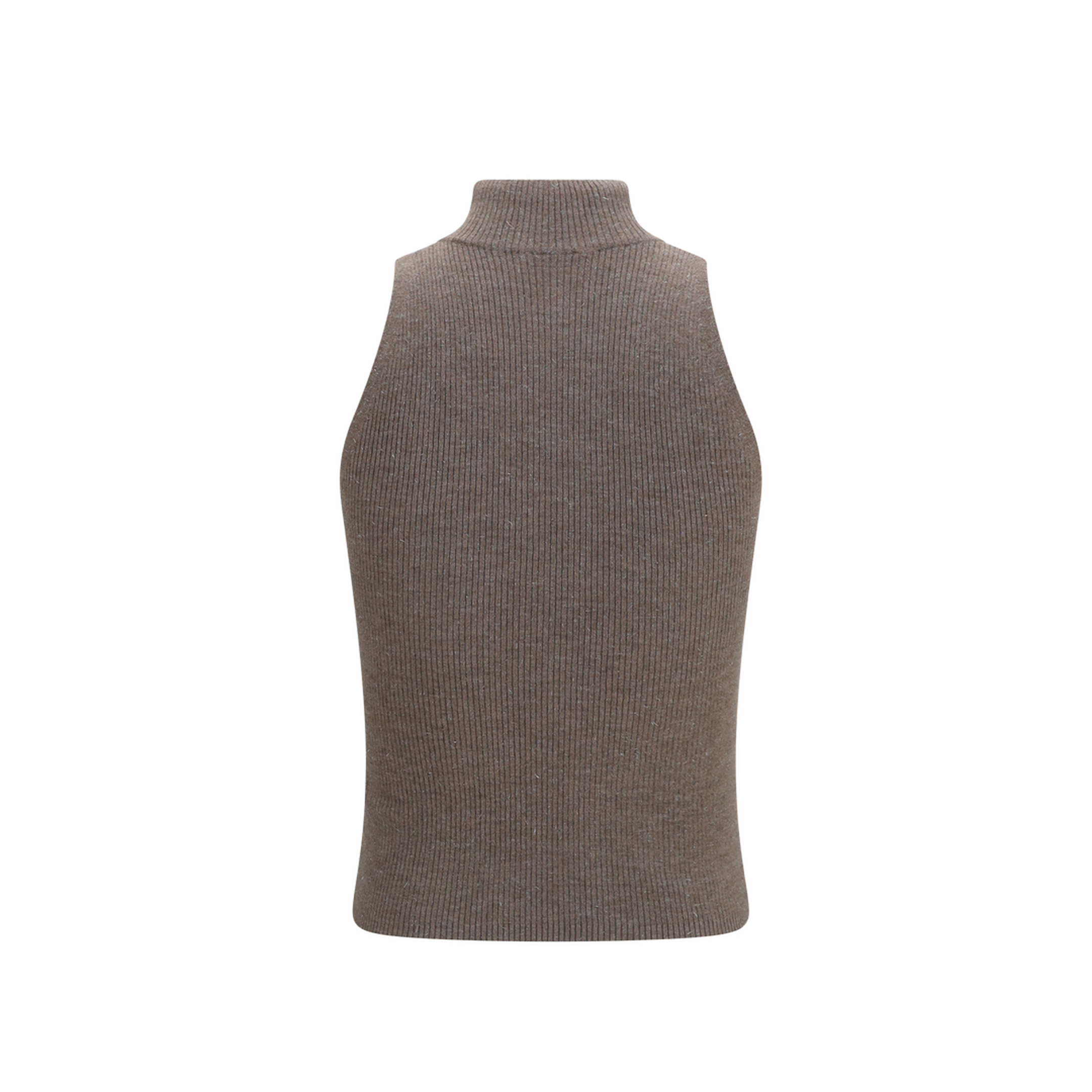 Sleeveless Turtleneck with Luminous Details - Image 2