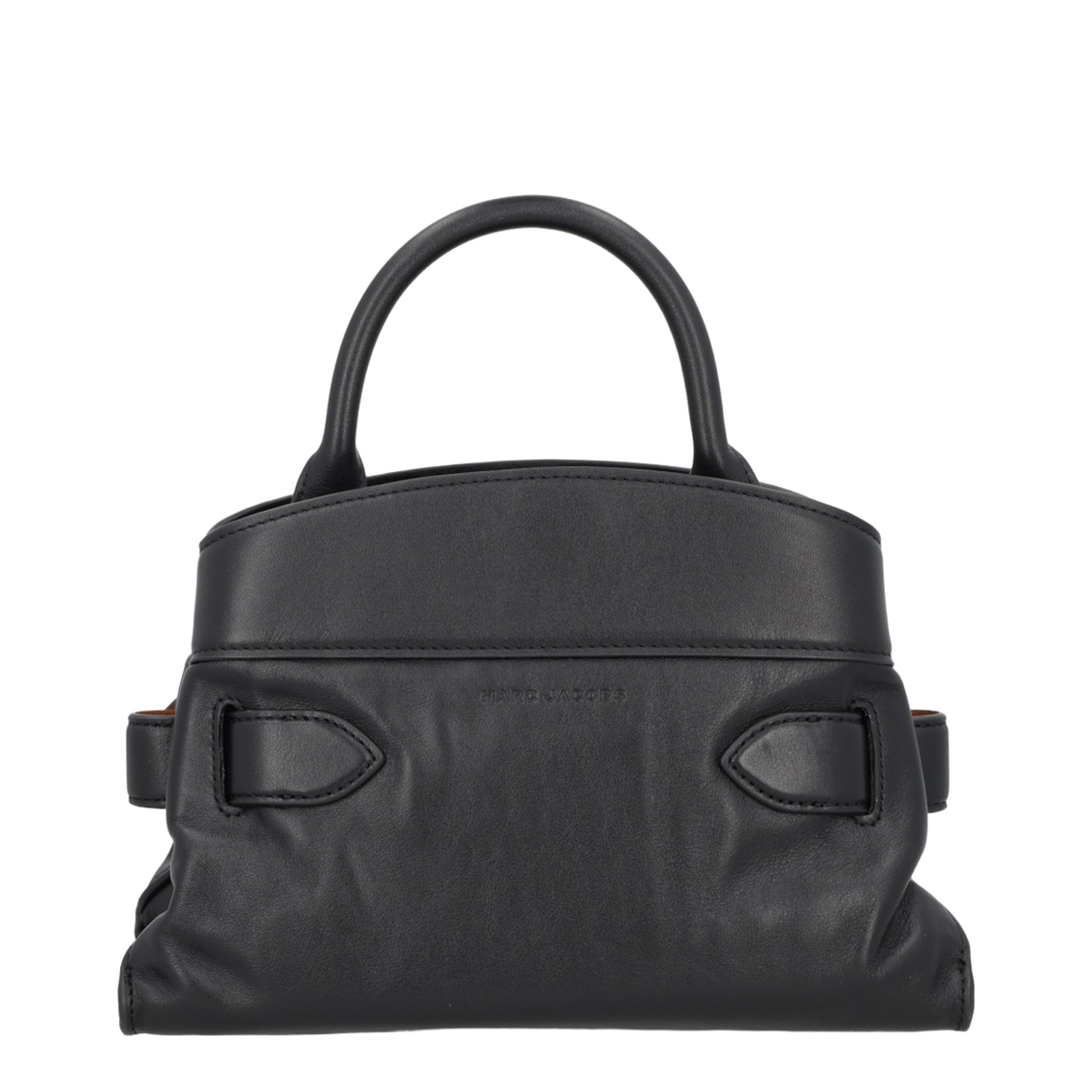 Small Satchel Handbag Leather Black - Image 3