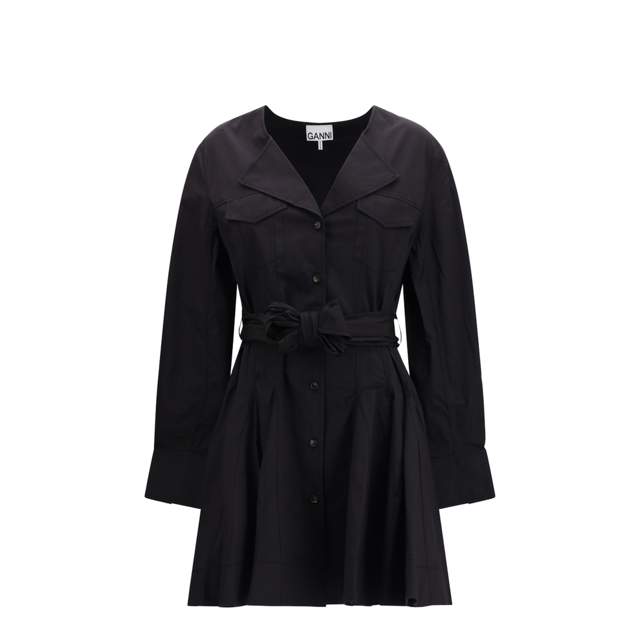 Short Shirt Dress with Belt - Image 1