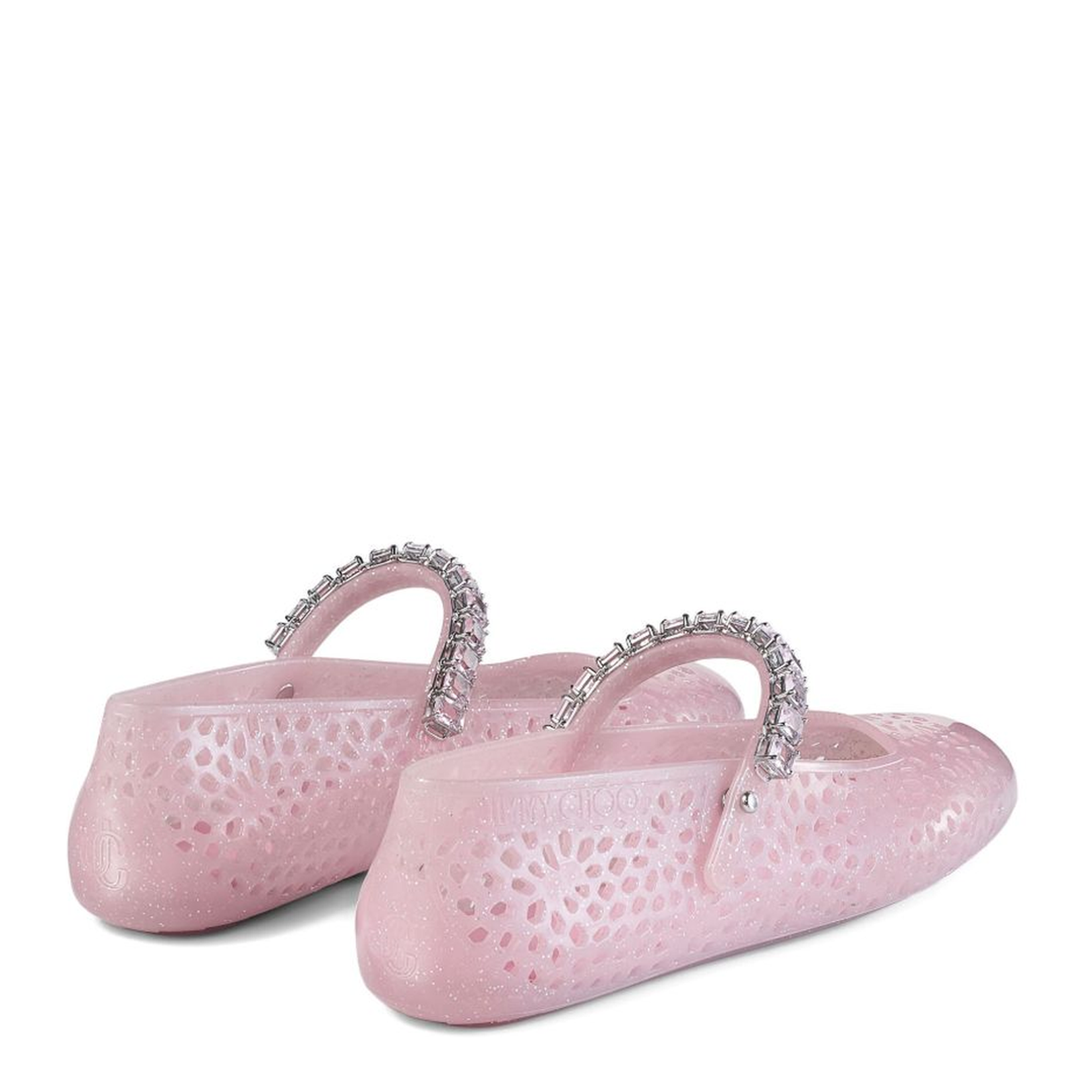 Cotton Candy Jelly Ballerina Flats with Crystal - Image 3