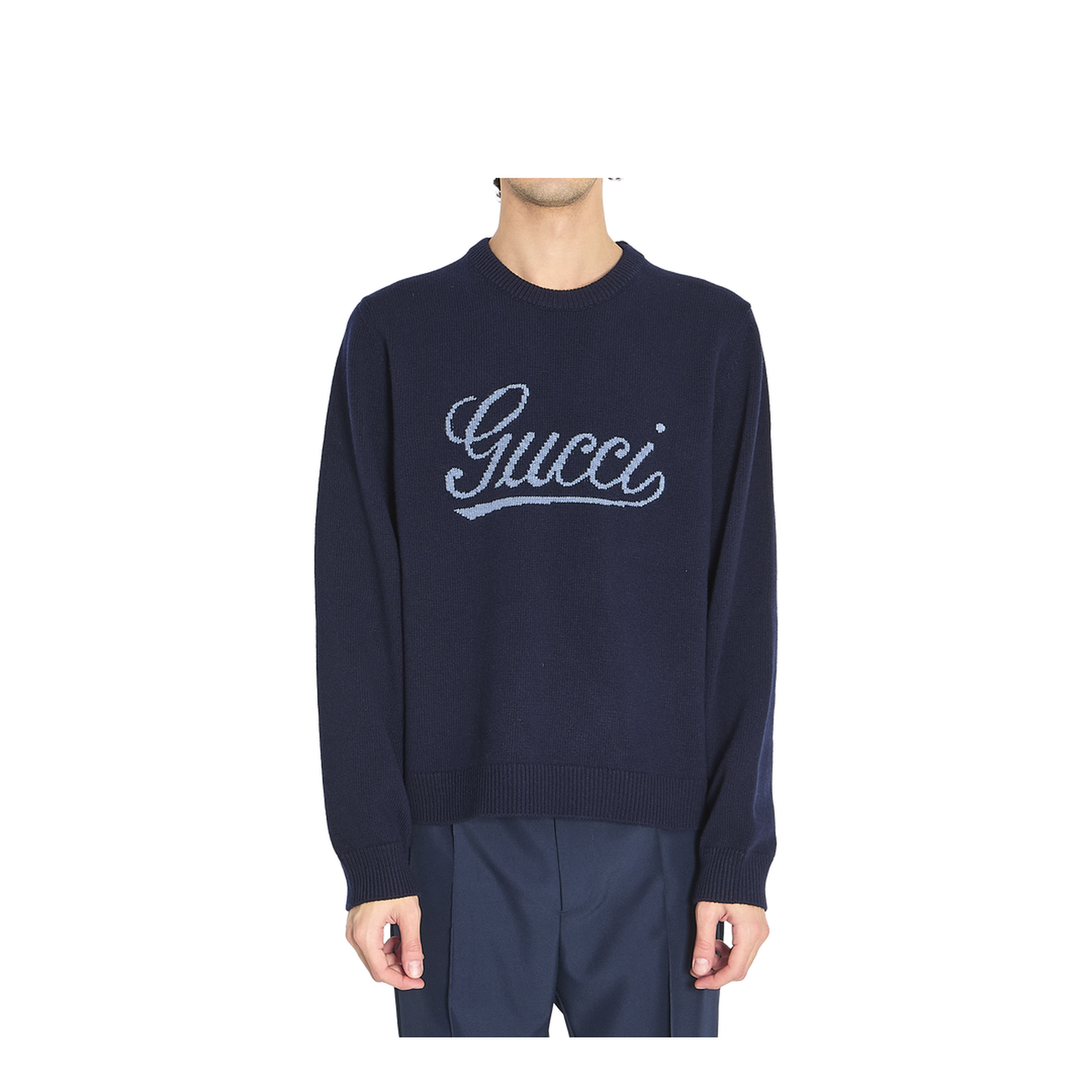 Midnight Blue Wool Sweater - Image 1