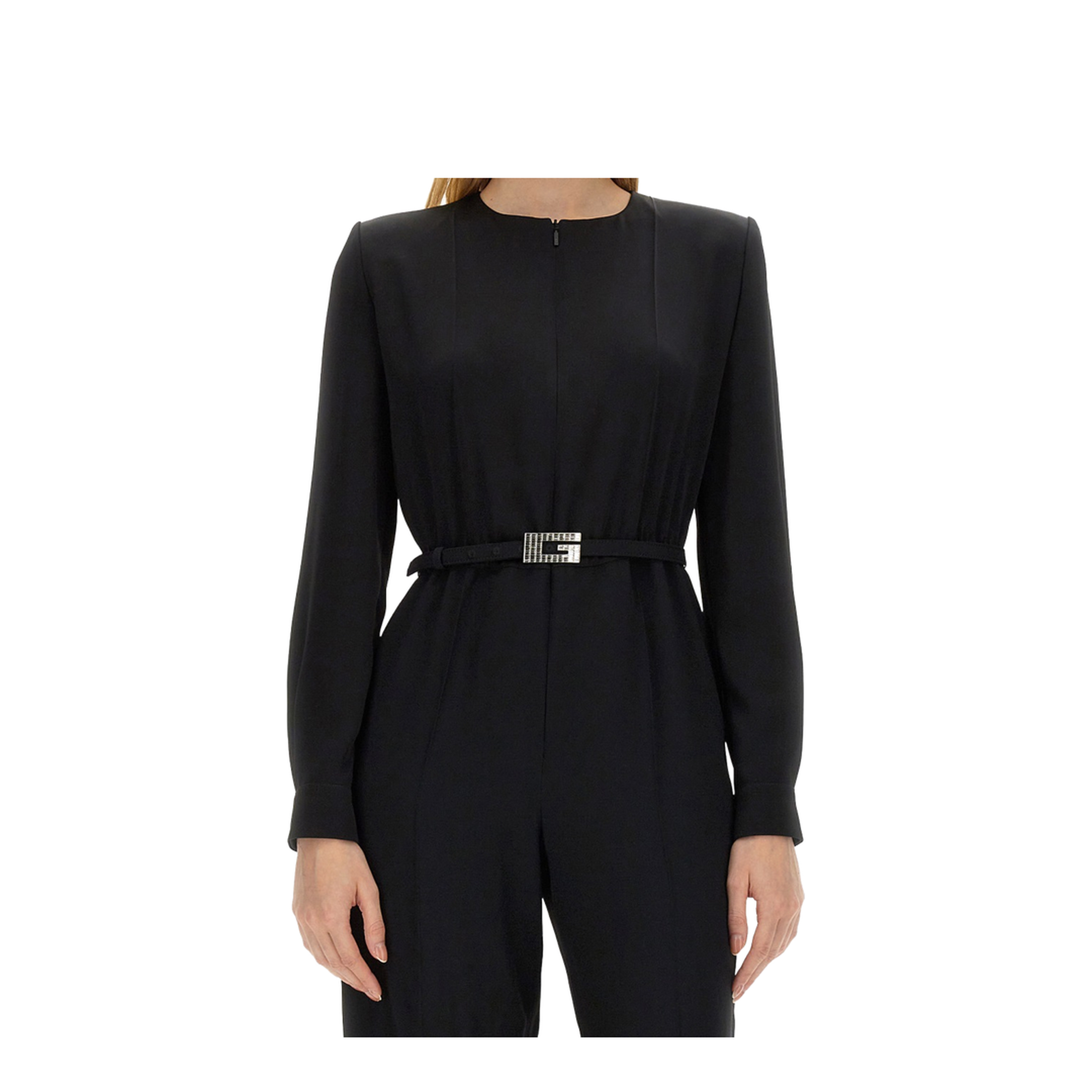 Viscose Jumpsuit with Belt - Image 4