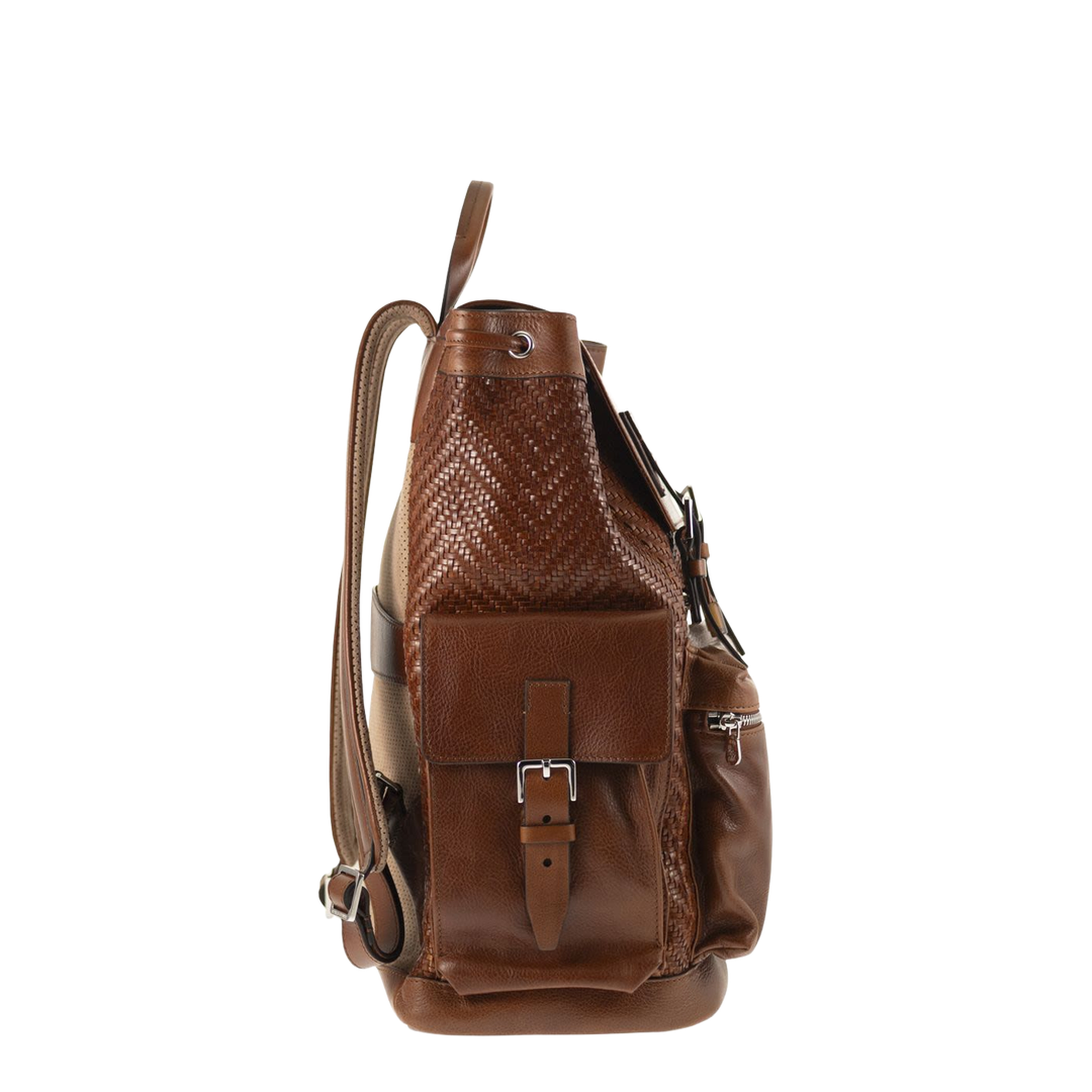 City Backpack Woven Leather - Image 3