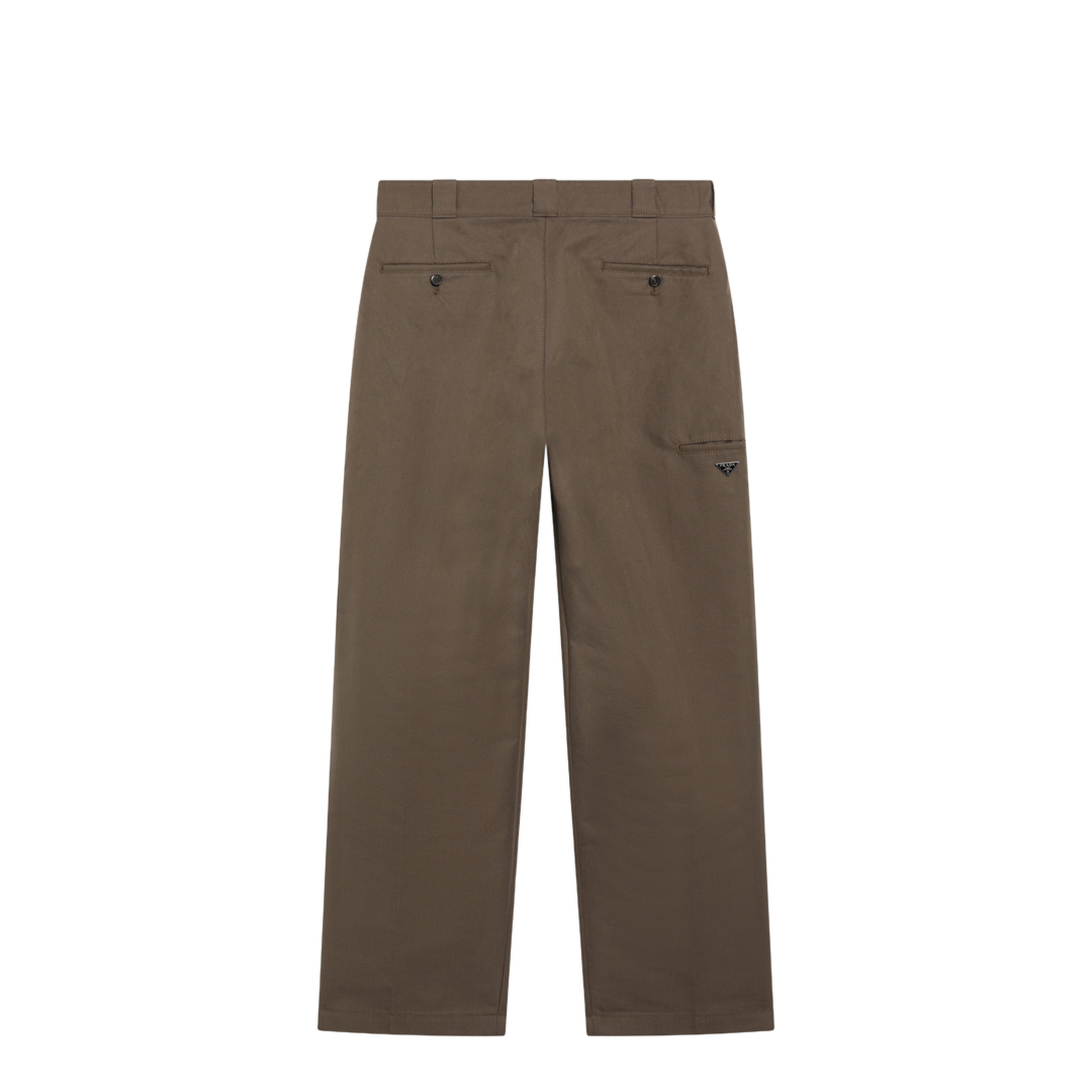 Brown technical canvas trousers - Image 2