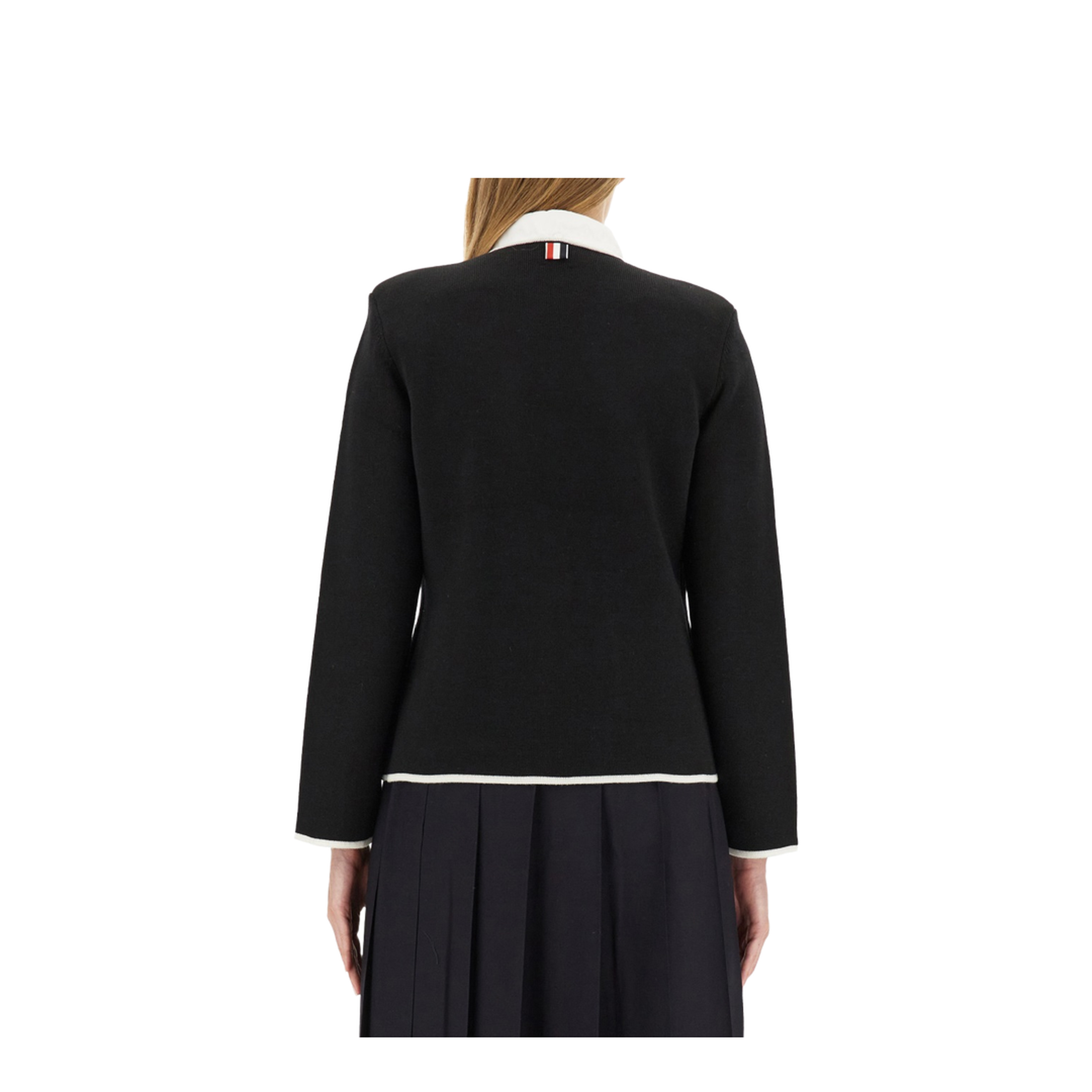 Single-Breasted Collarless Jacket - Image 3