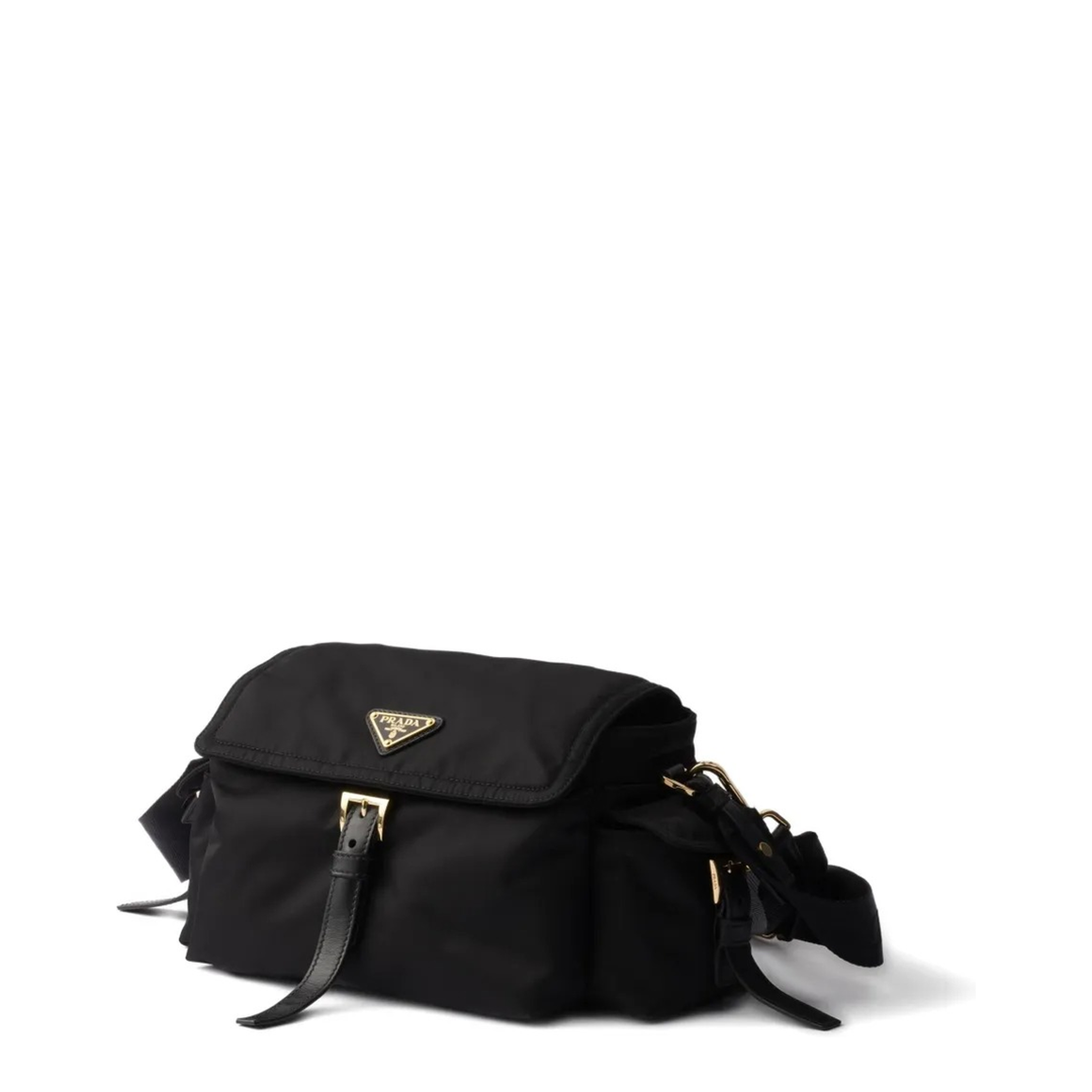 Explore Medium Re-Nylon Shoulder Bag - Black - Image 3