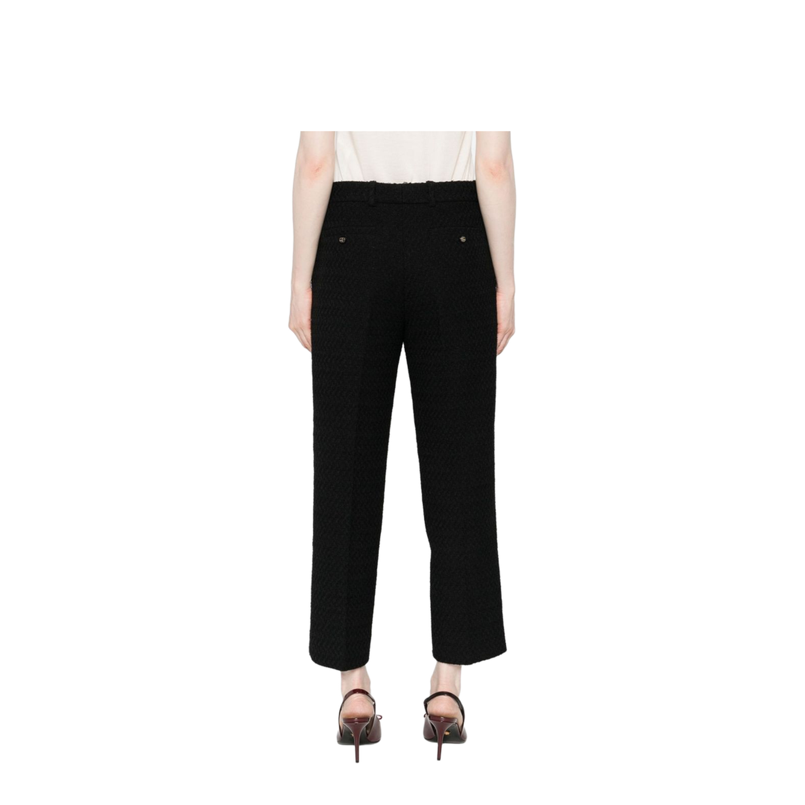 Wool Tweed Trousers - Image 3