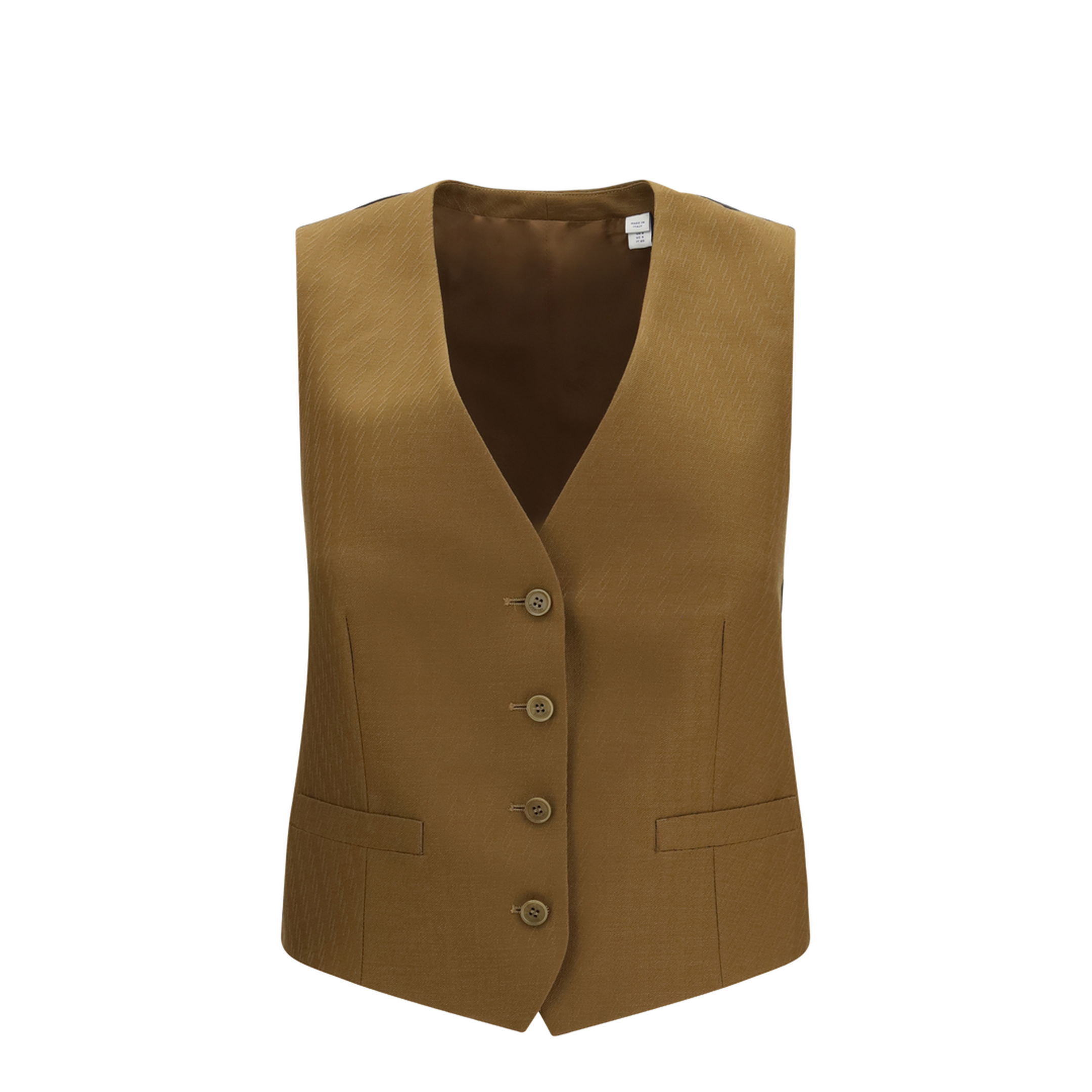 Textured Wool and Mohair Sleeveless Vest - Image 1