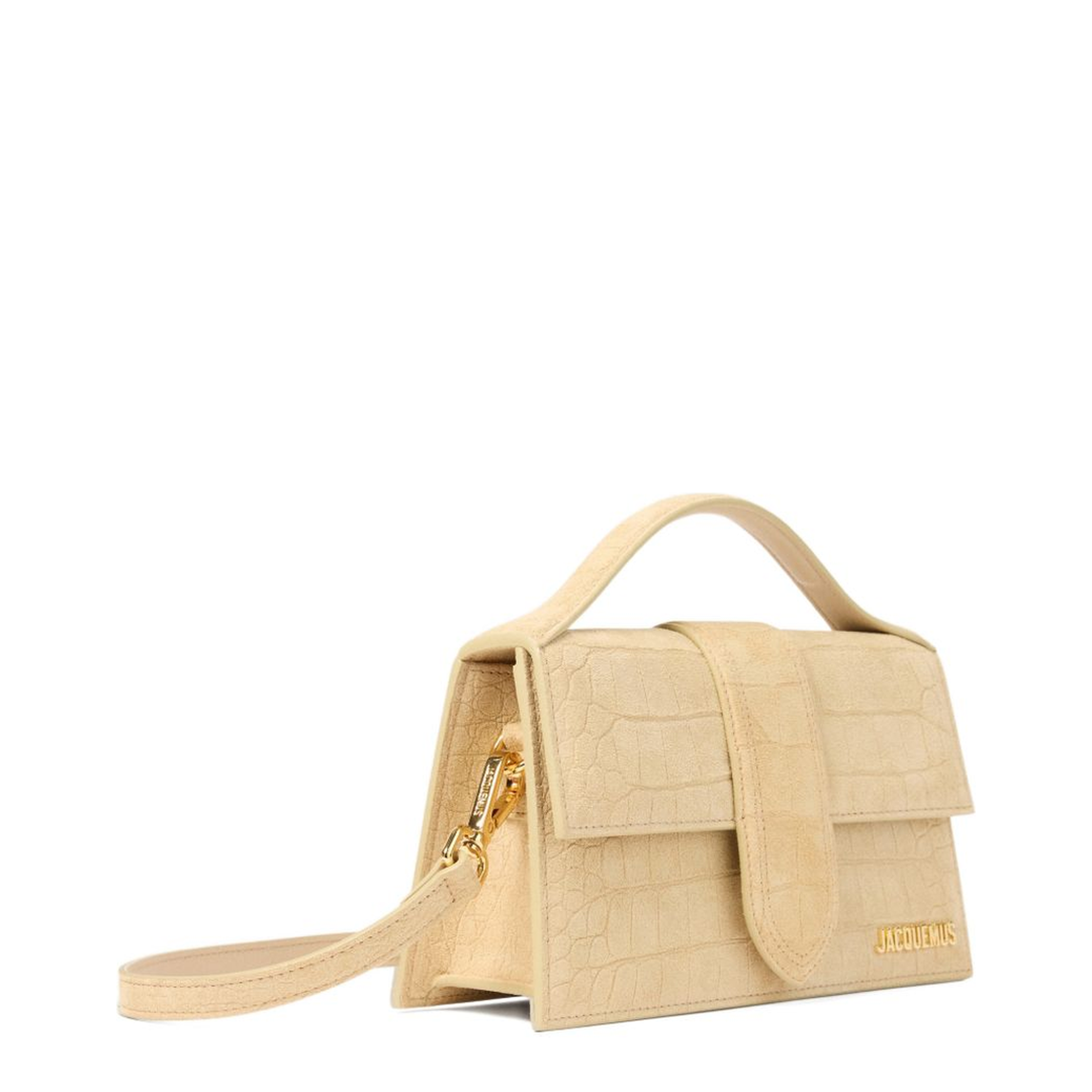 Bambino Large Calf Leather Handbag - Beige - Image 3