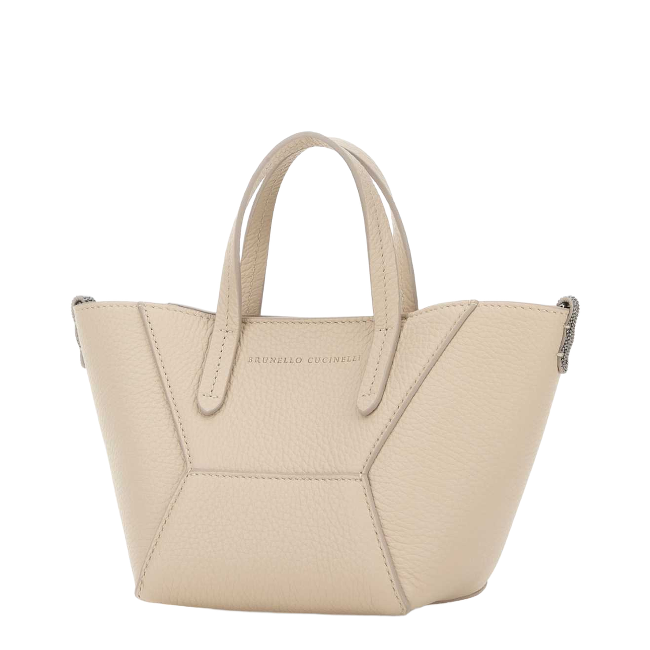 Duo Mini Leather Handbag - Ivory - Image 2