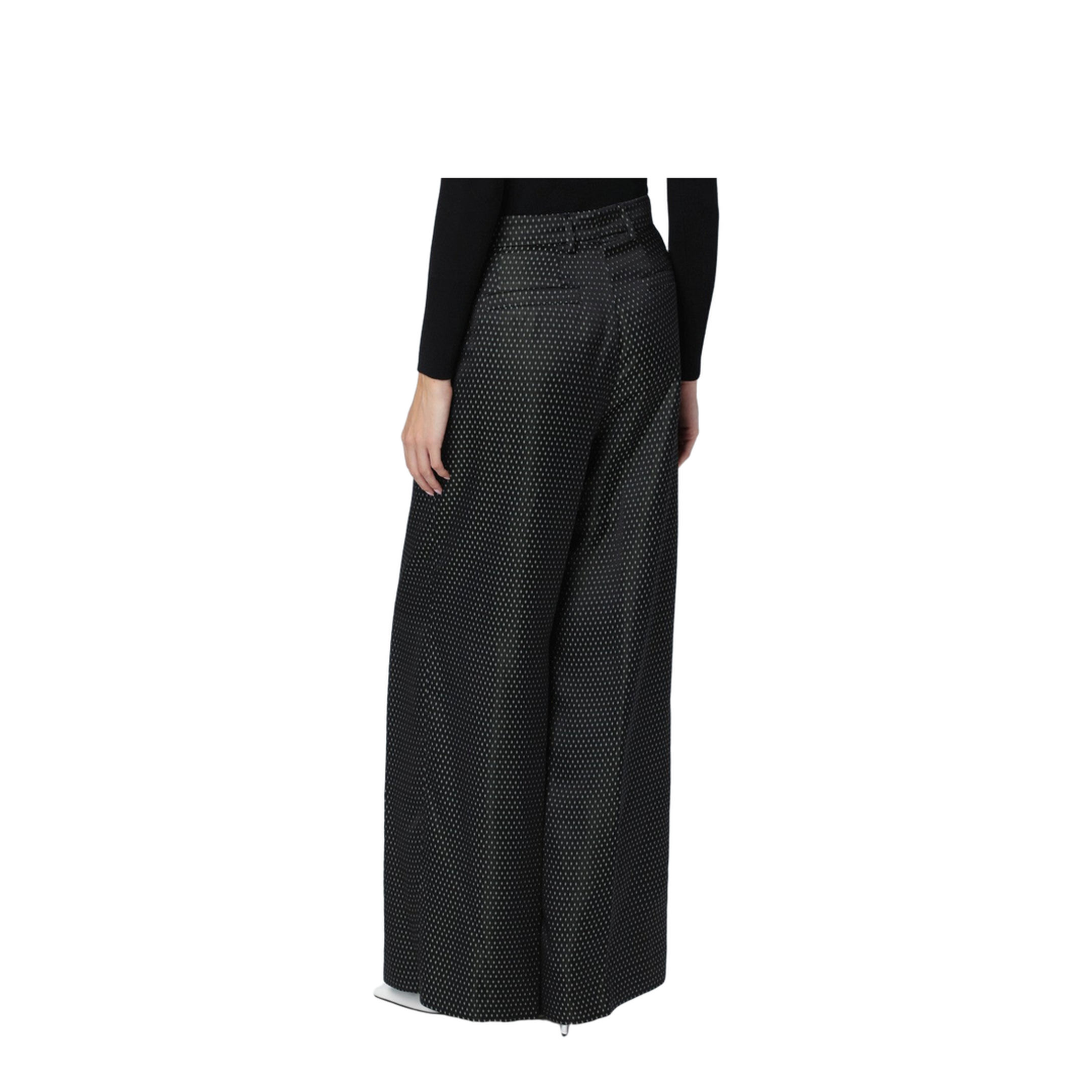 Black Jacquard Trousers - Image 2