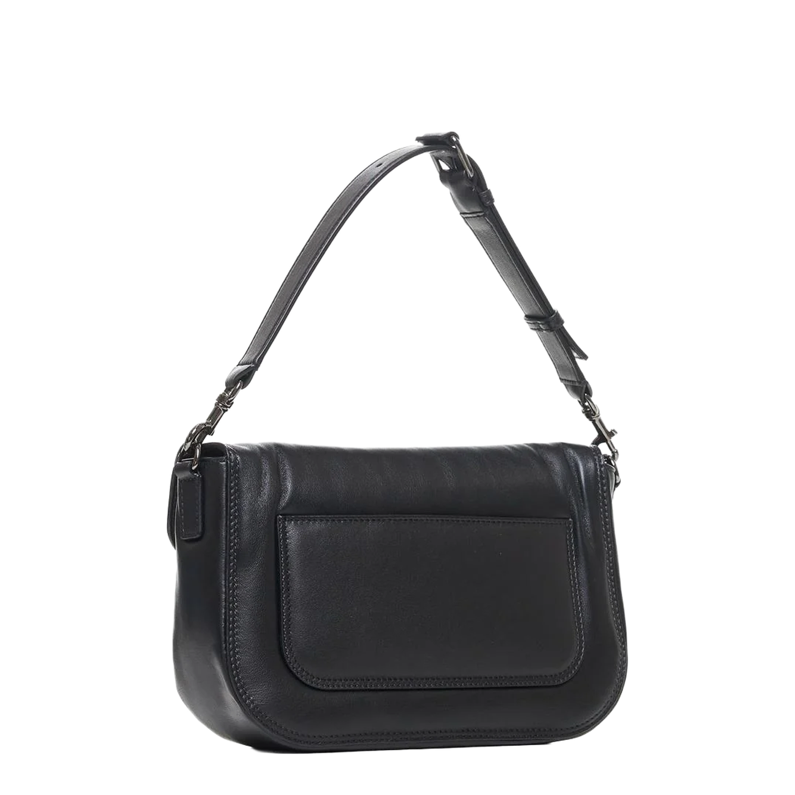 VLogo Signature Medium Nappa Leather Shoulder Bag - Black - Image 2