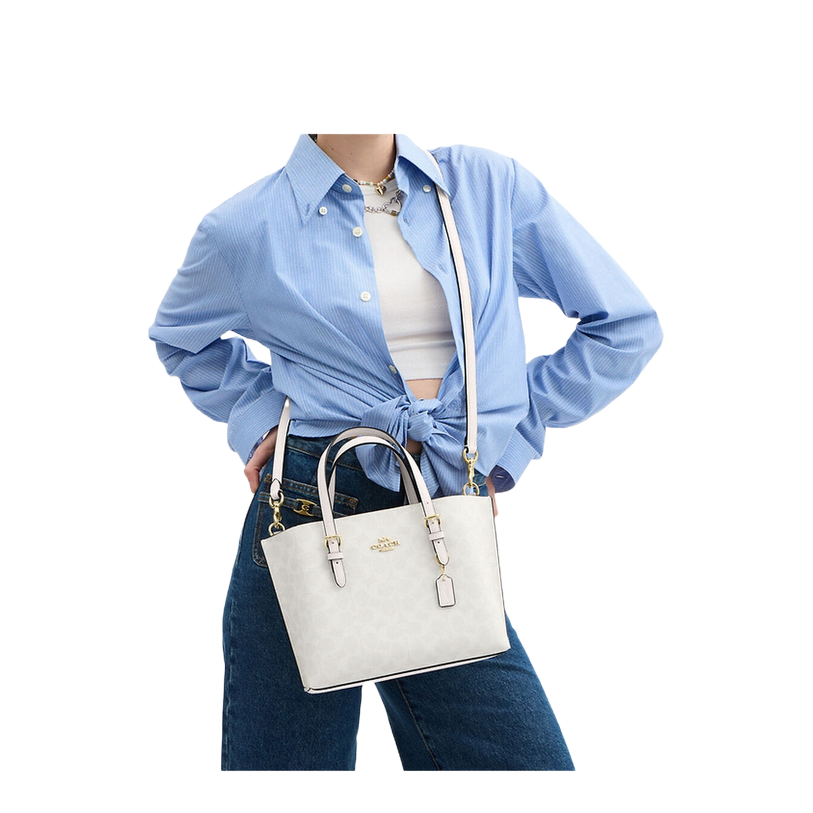 Mollie Tote Bag 25 in Signature White - Image 4