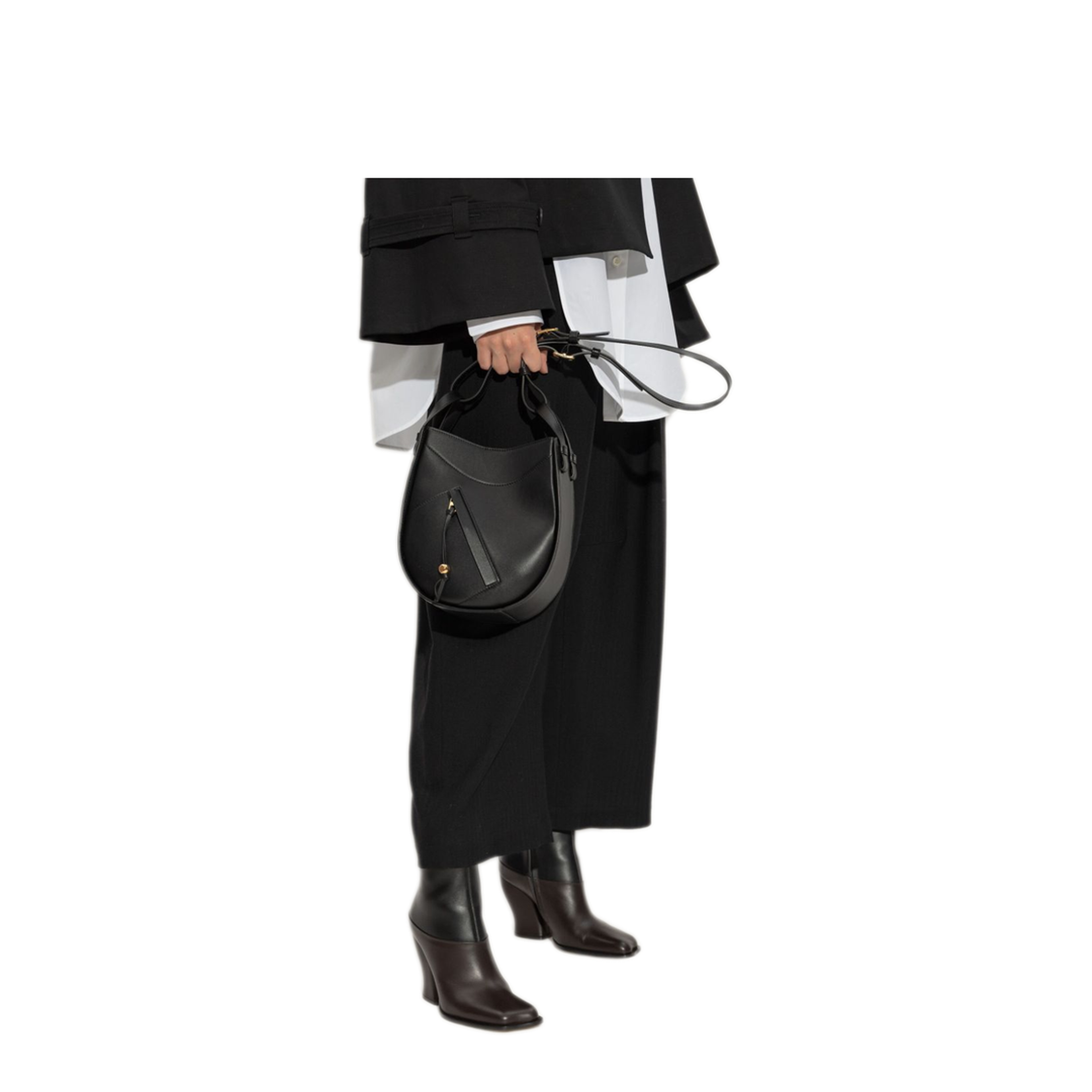 Hammock Slice Bag in Shiny Calfskin - Image 2