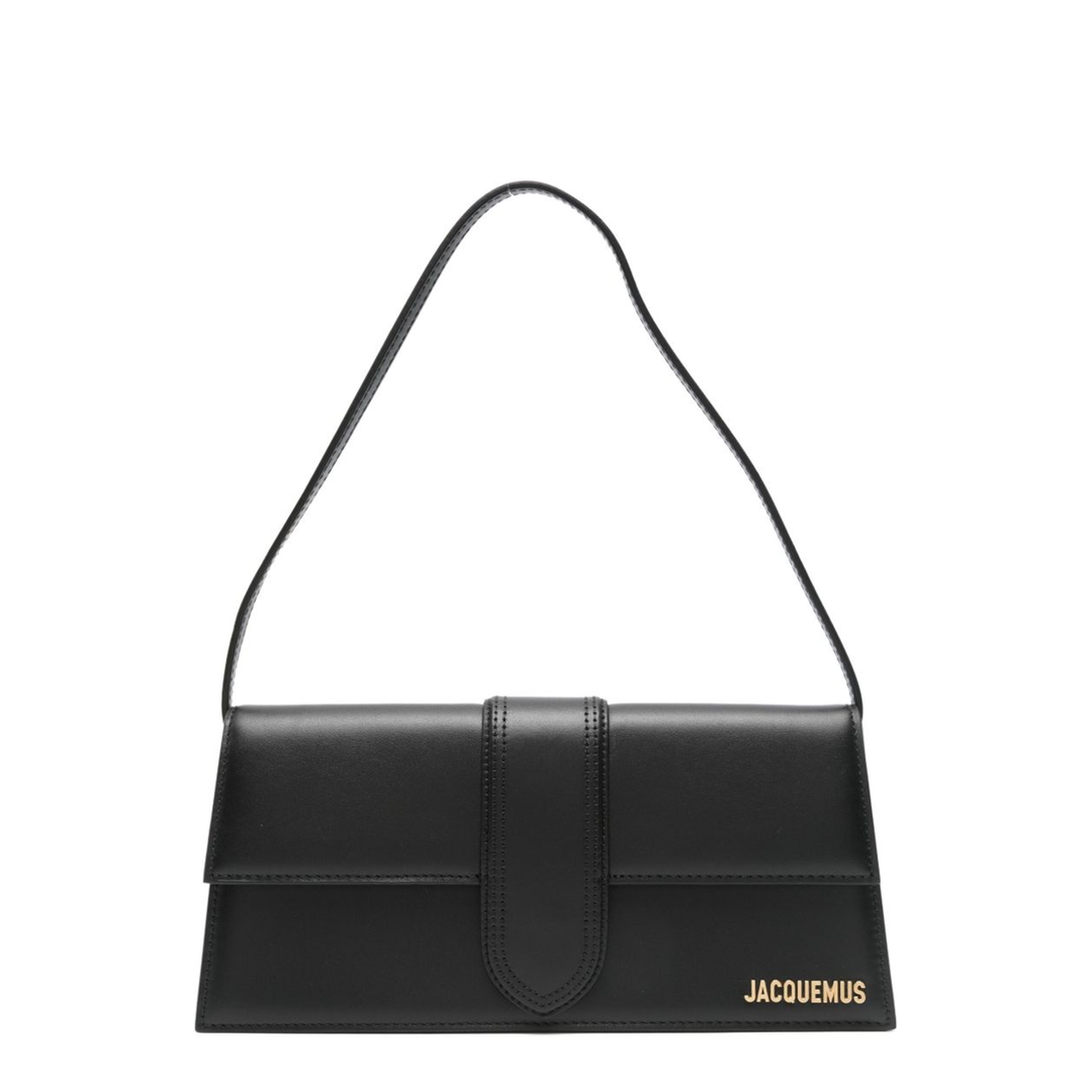 Bambino Long Calfskin Shoulder Bag - Black - Image 1