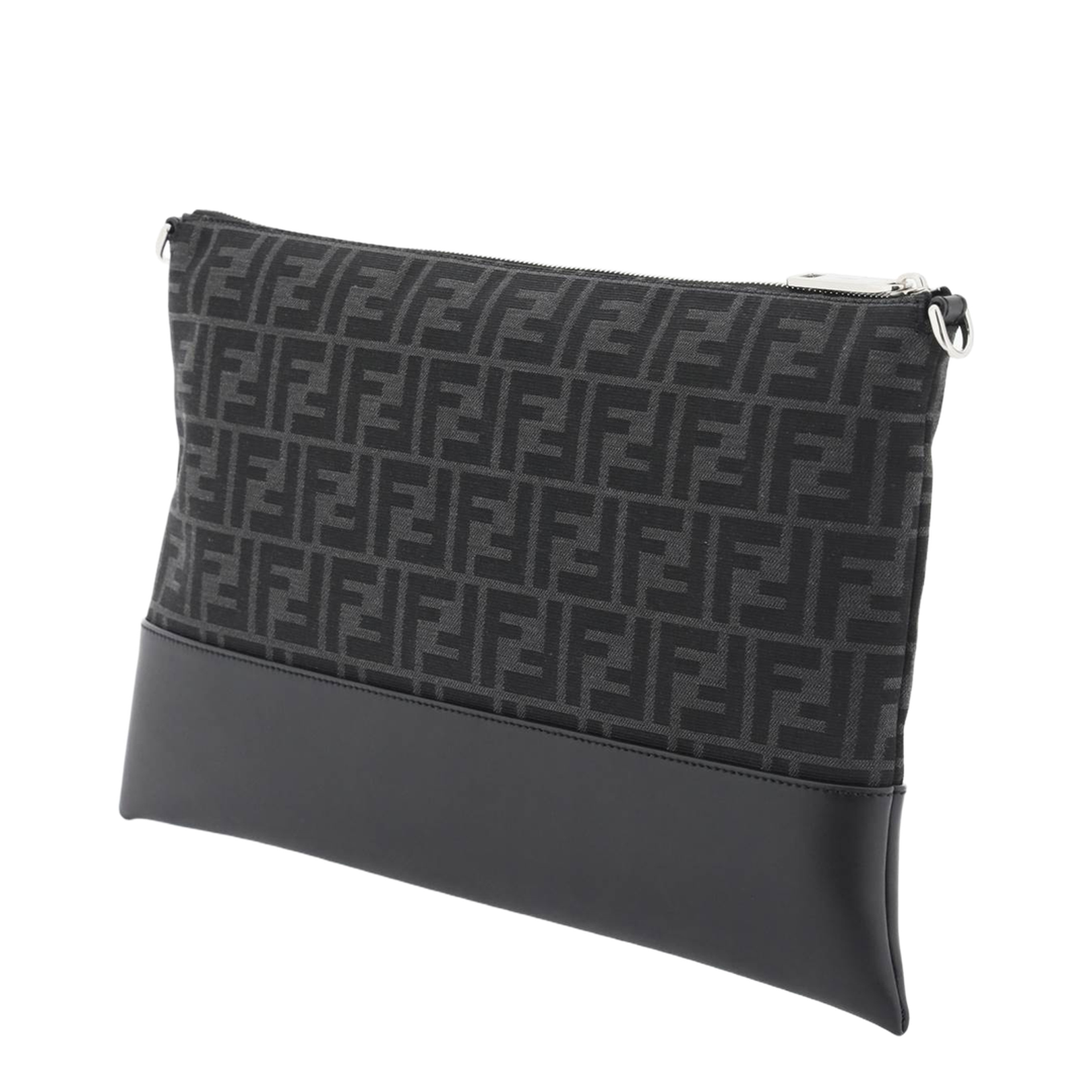 FF Jacquard
Black Leather Crossbody Bag - Image 2