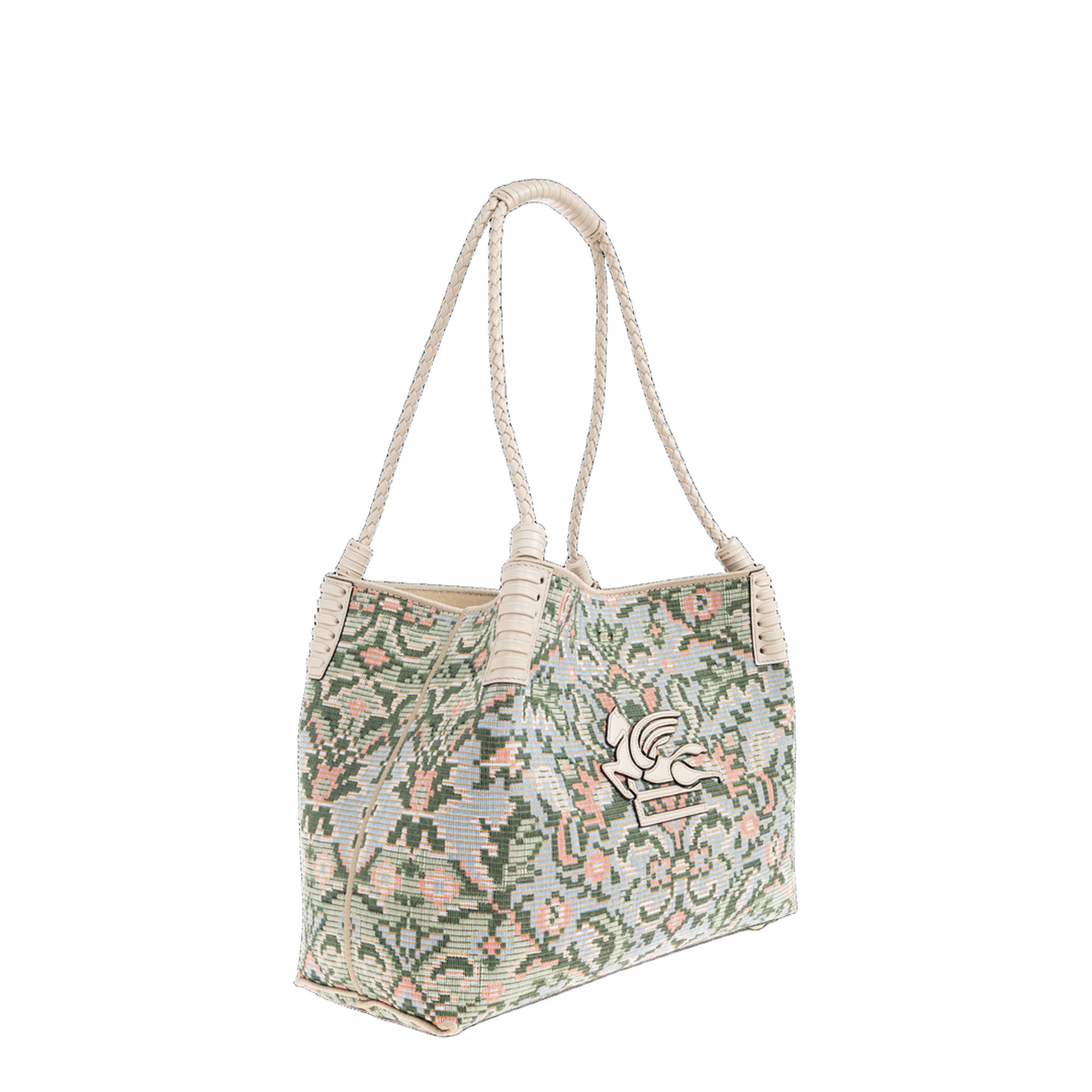 Libra Medium Beaded Textile Tote - Multicolor - Image 4