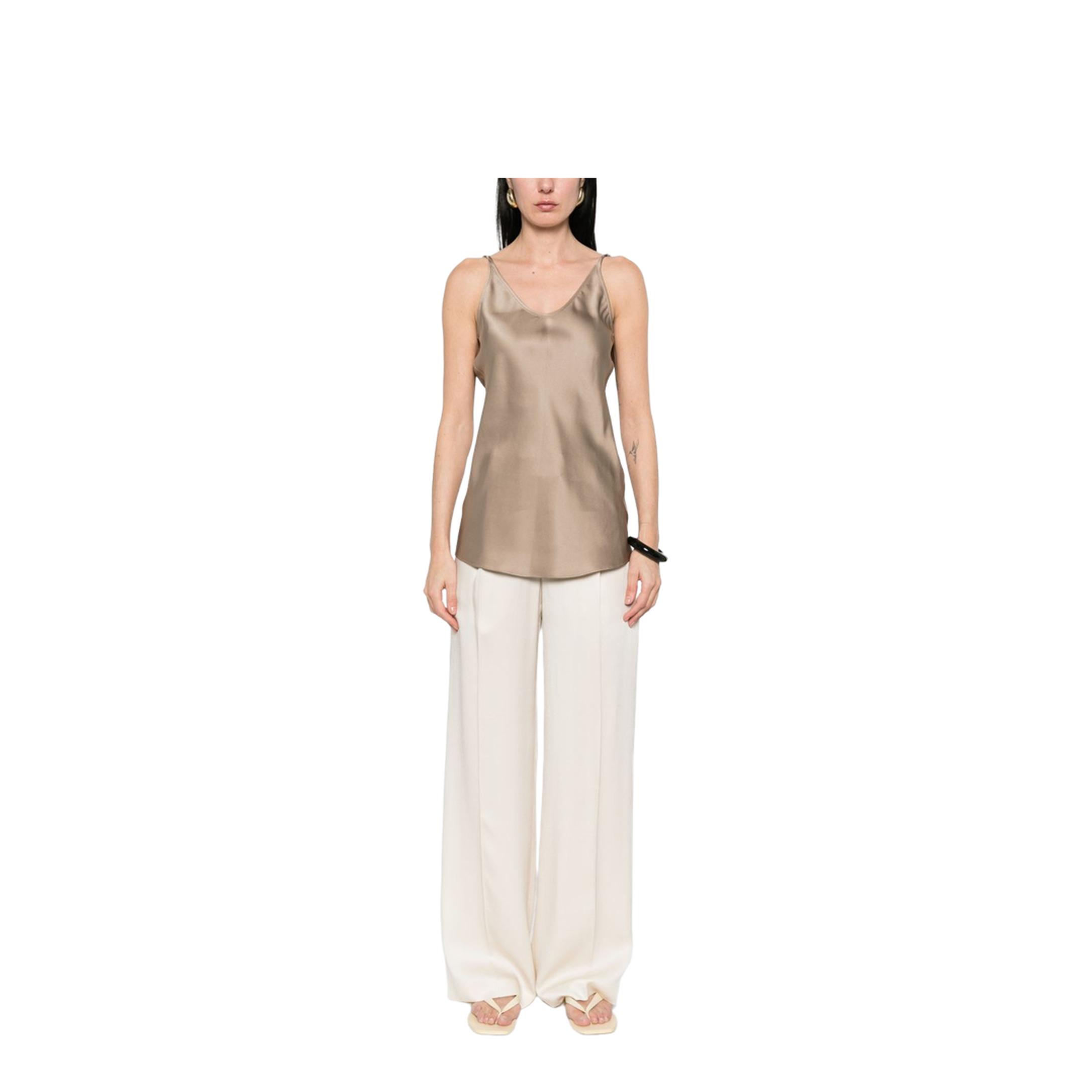 Women's Silk Top Gold - Image 3