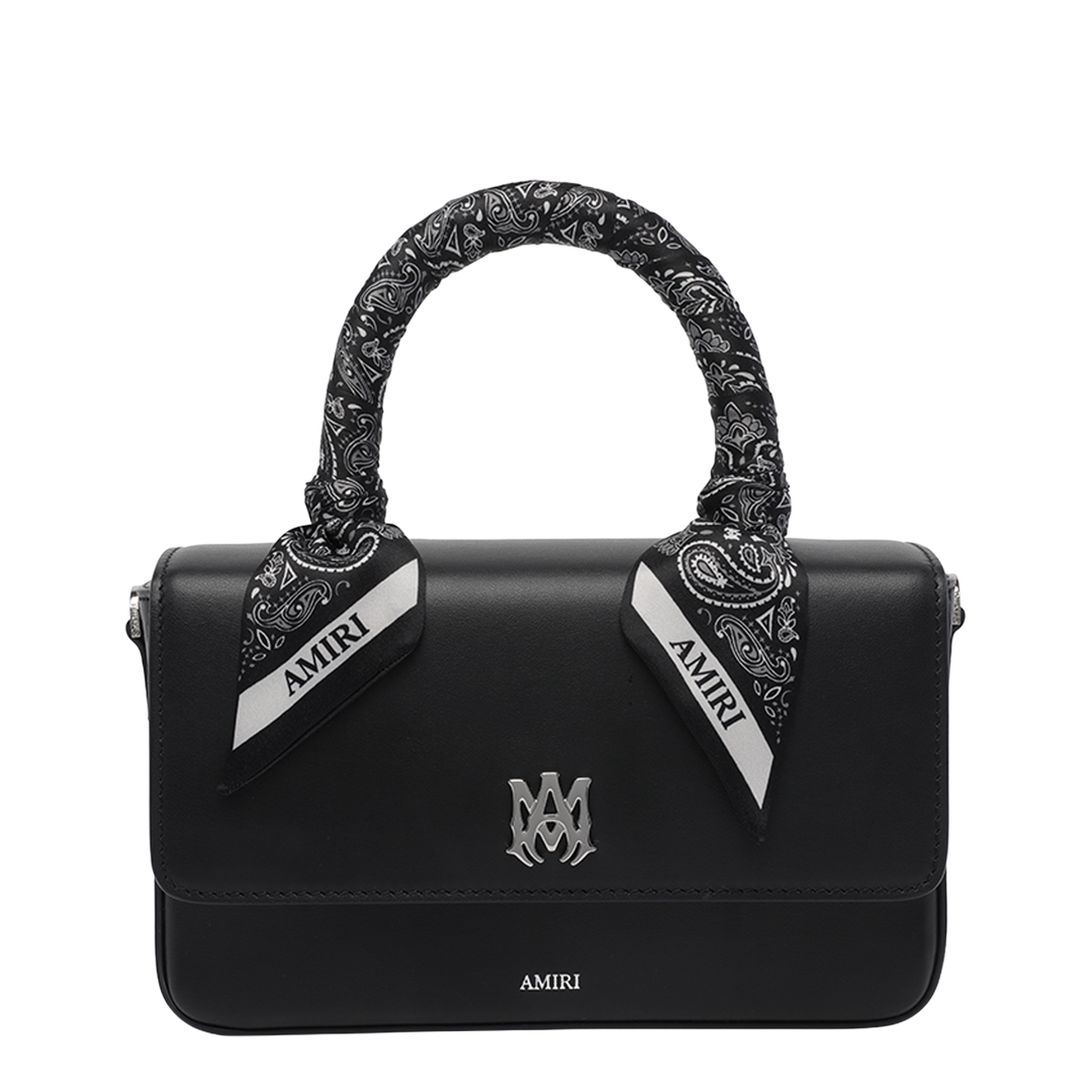MA Micro Long Leather Handbag - Black - Image 1