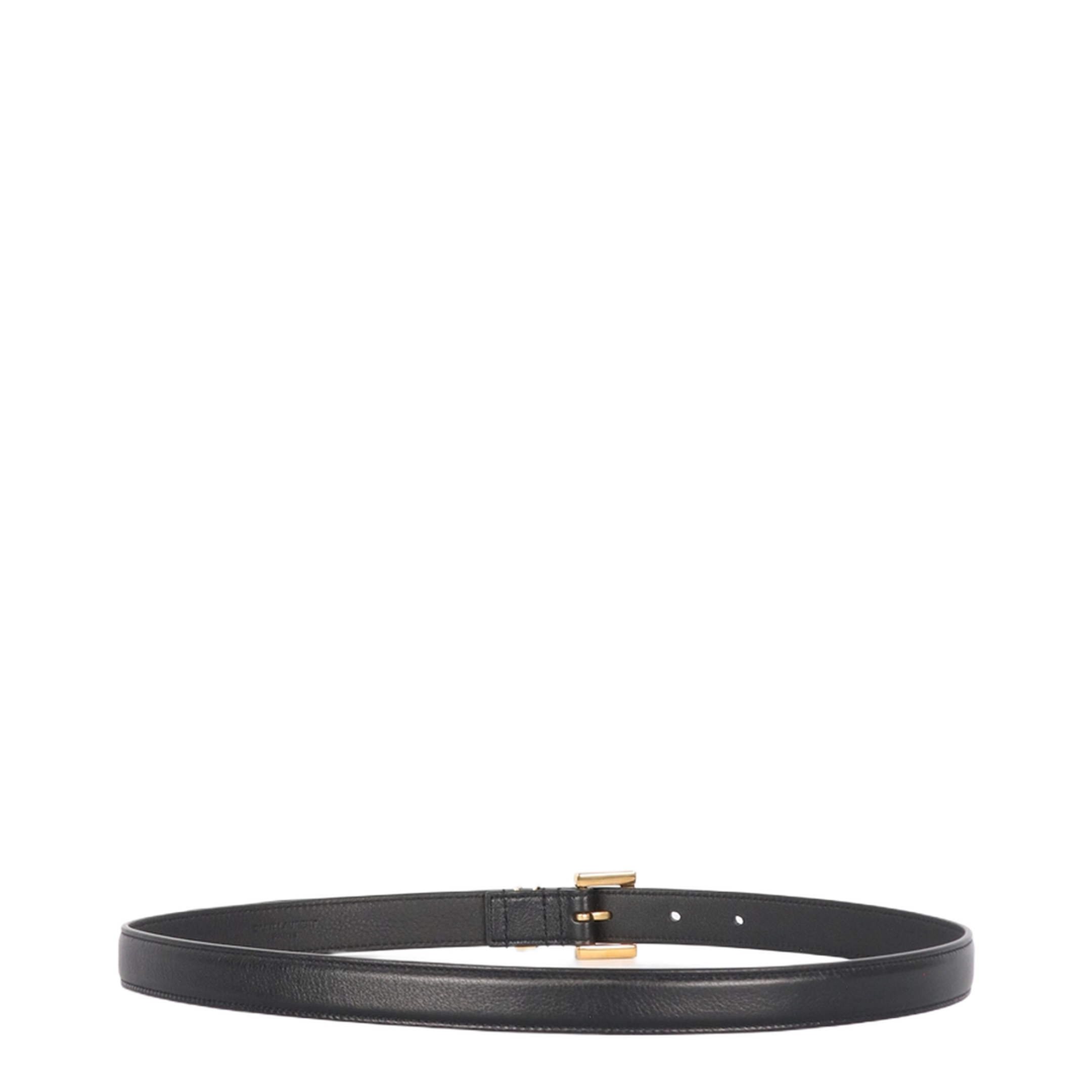 CASSANDRE thin belt in smooth leather in Black - Image 2