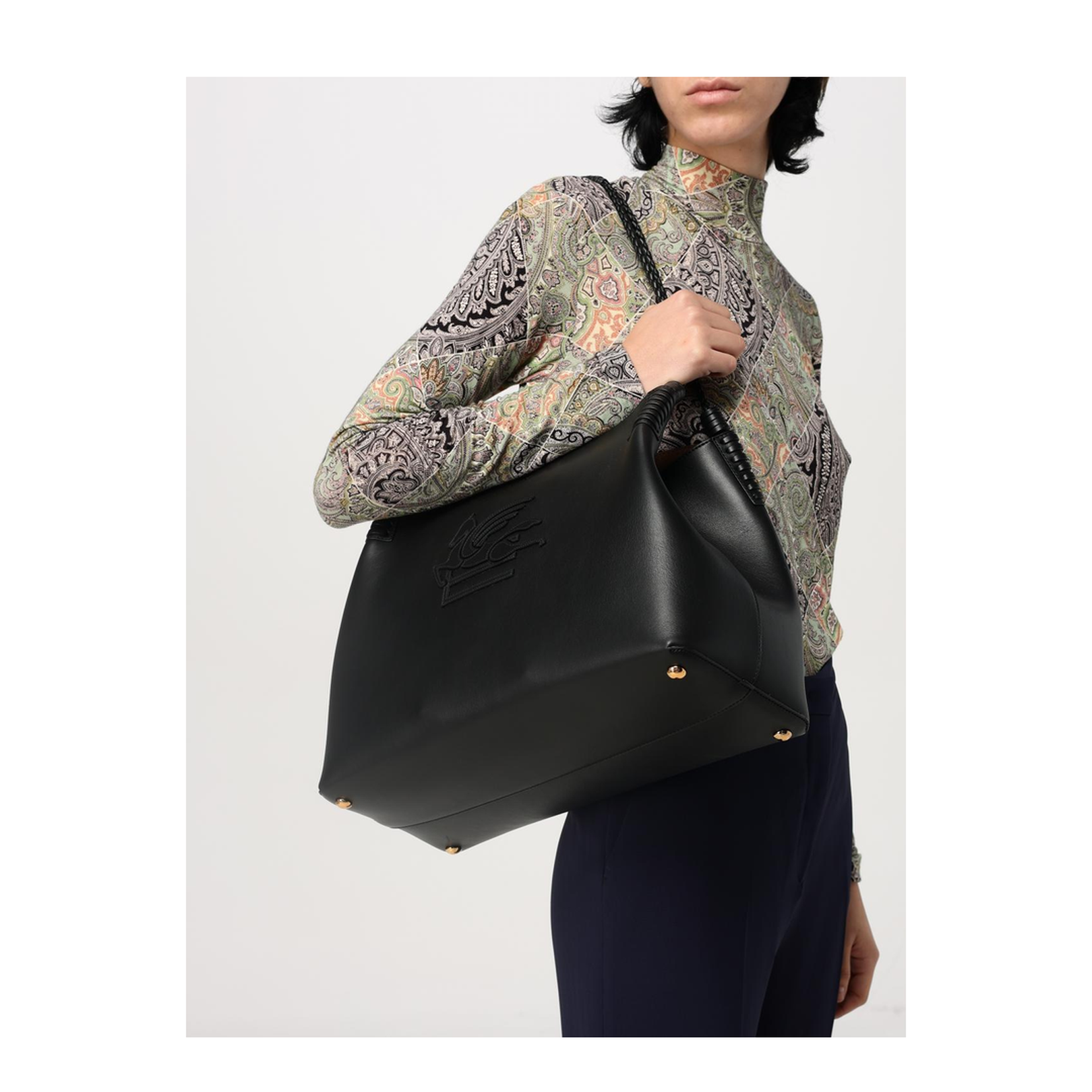 Libra Medium Calfskin Shoulder Bag - Black - Image 2