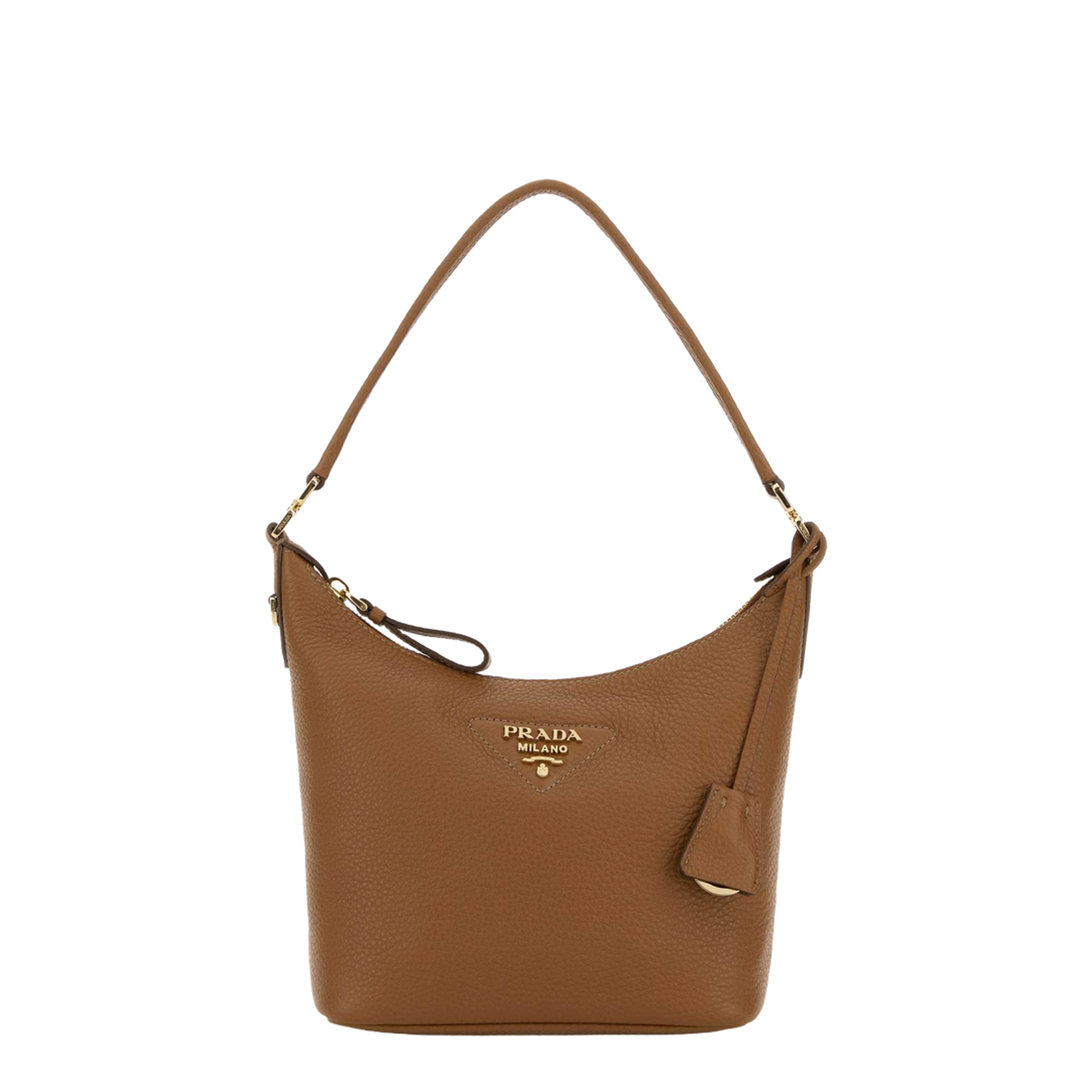Leather Shoulder Bags - Camel - Image 1