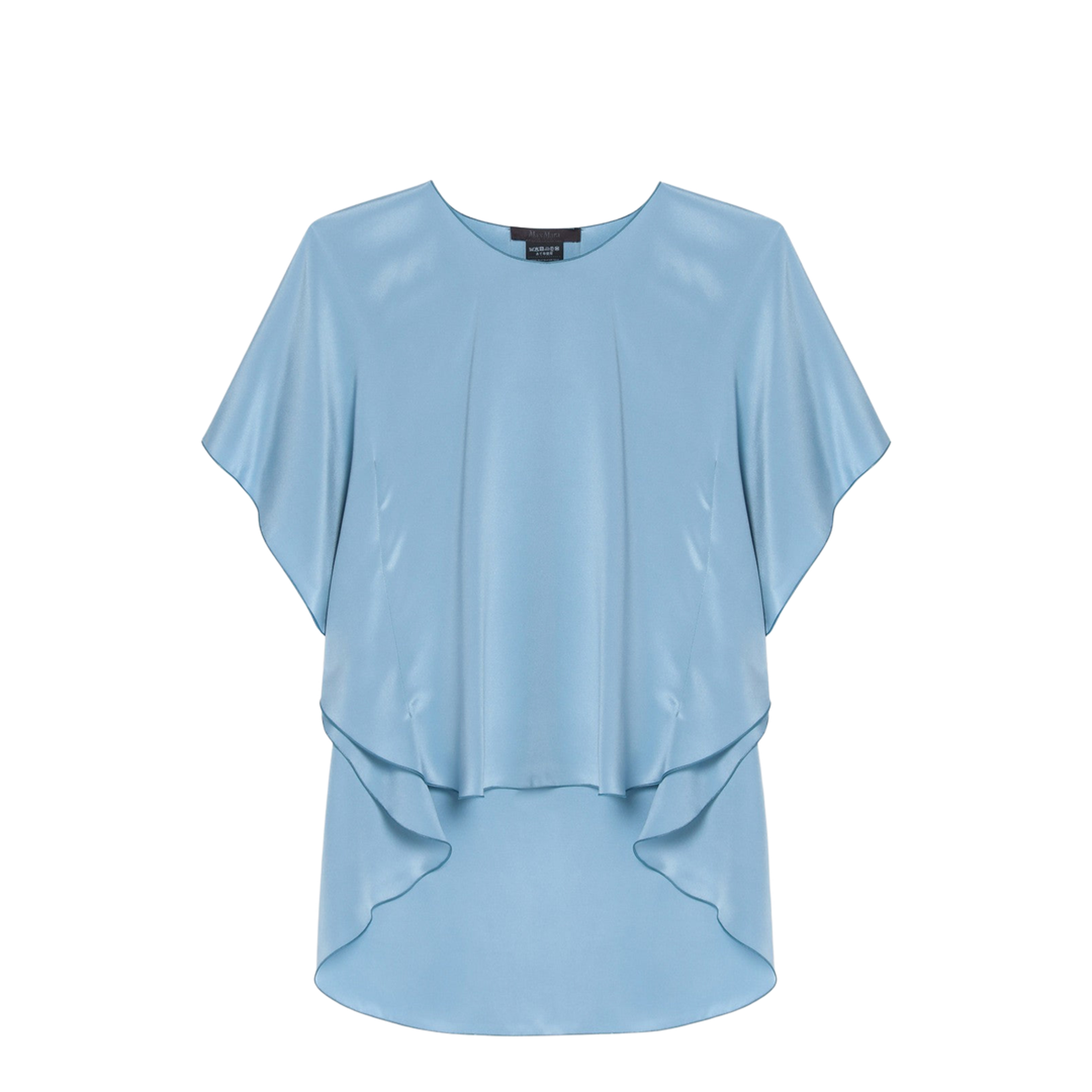 Light blue flowy silk blouse - Image 1