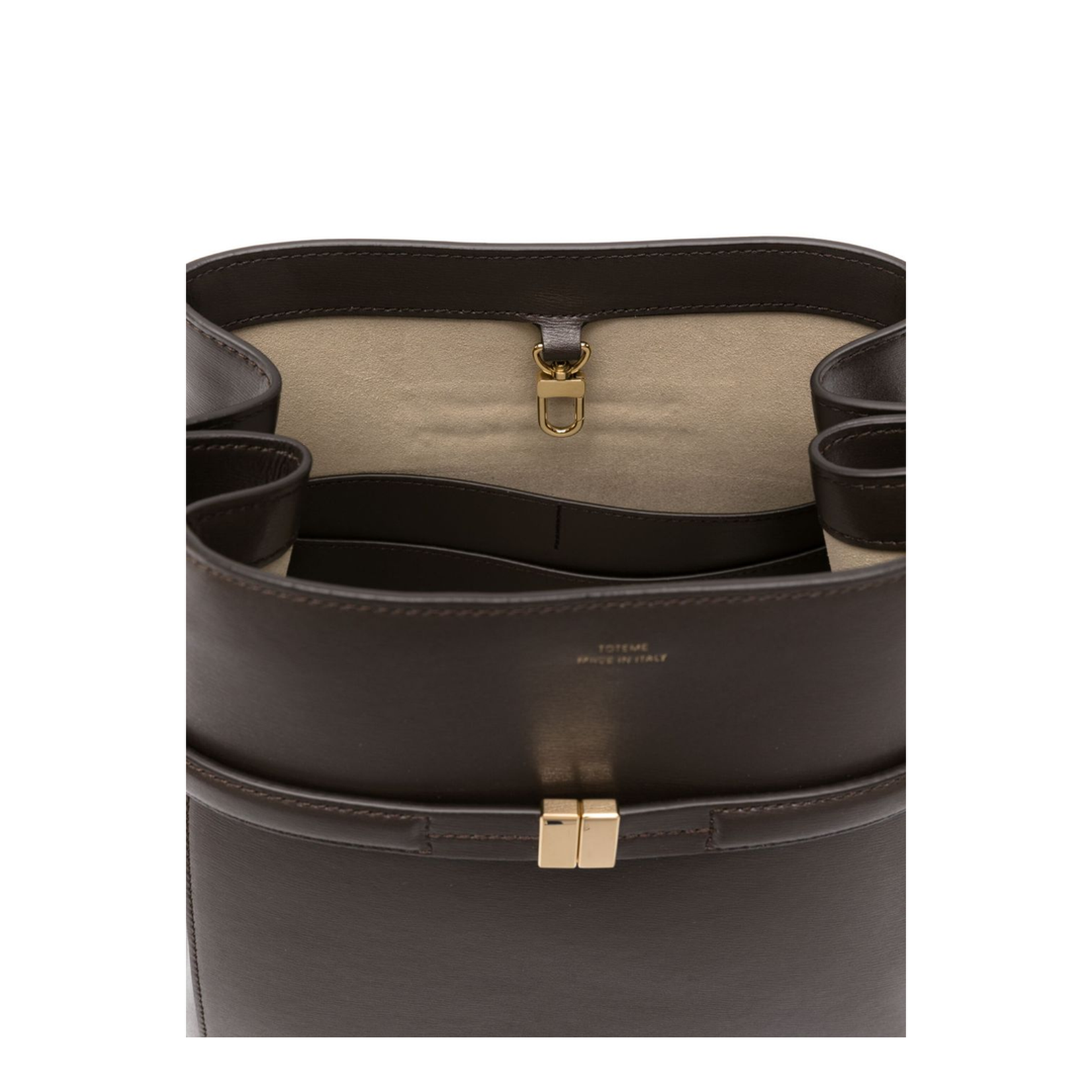 Leather Belted Bucket Bag - Image 4