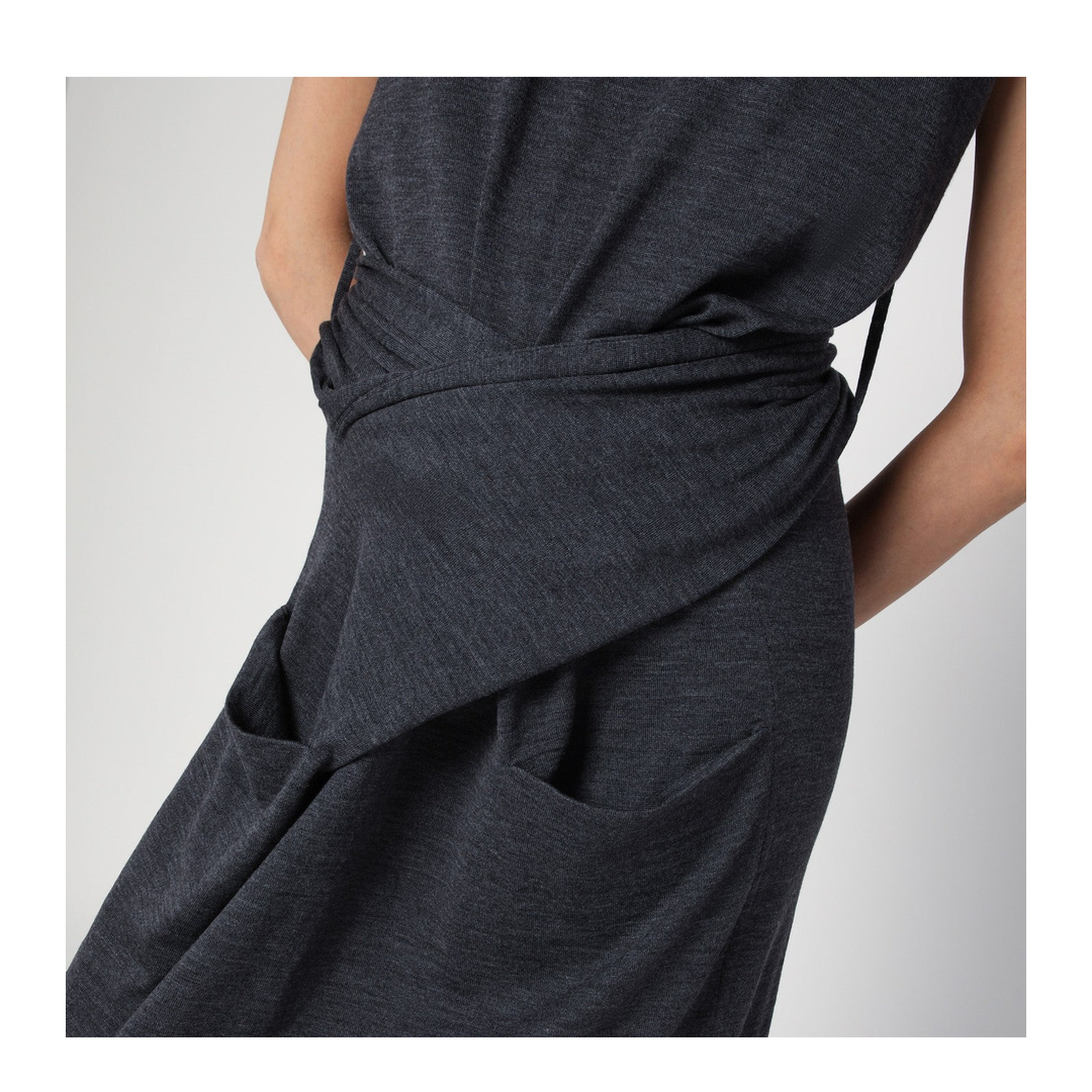 Gathered Neck Volume Dress - Image 2