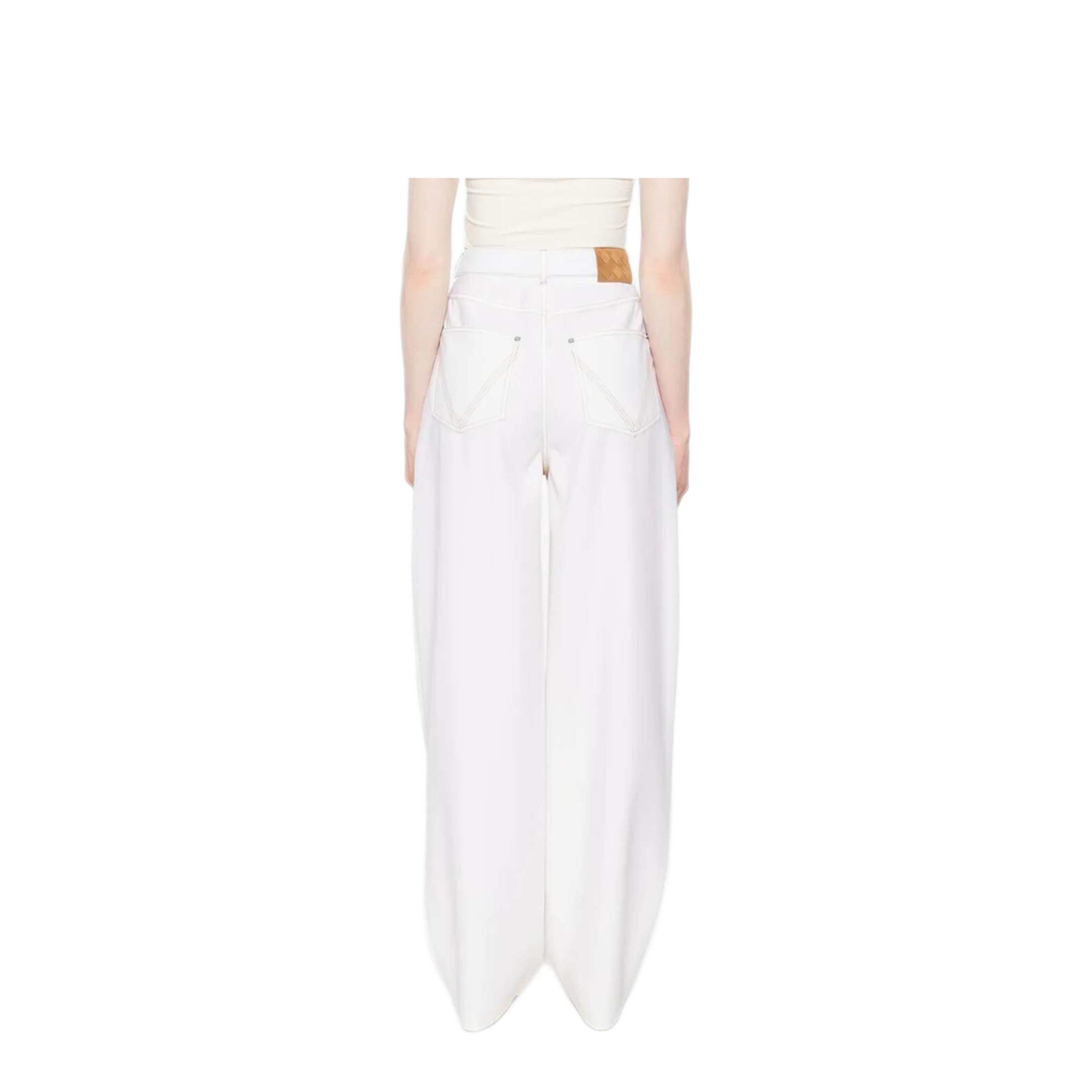 Wide Leg Denim Trousers - Image 3