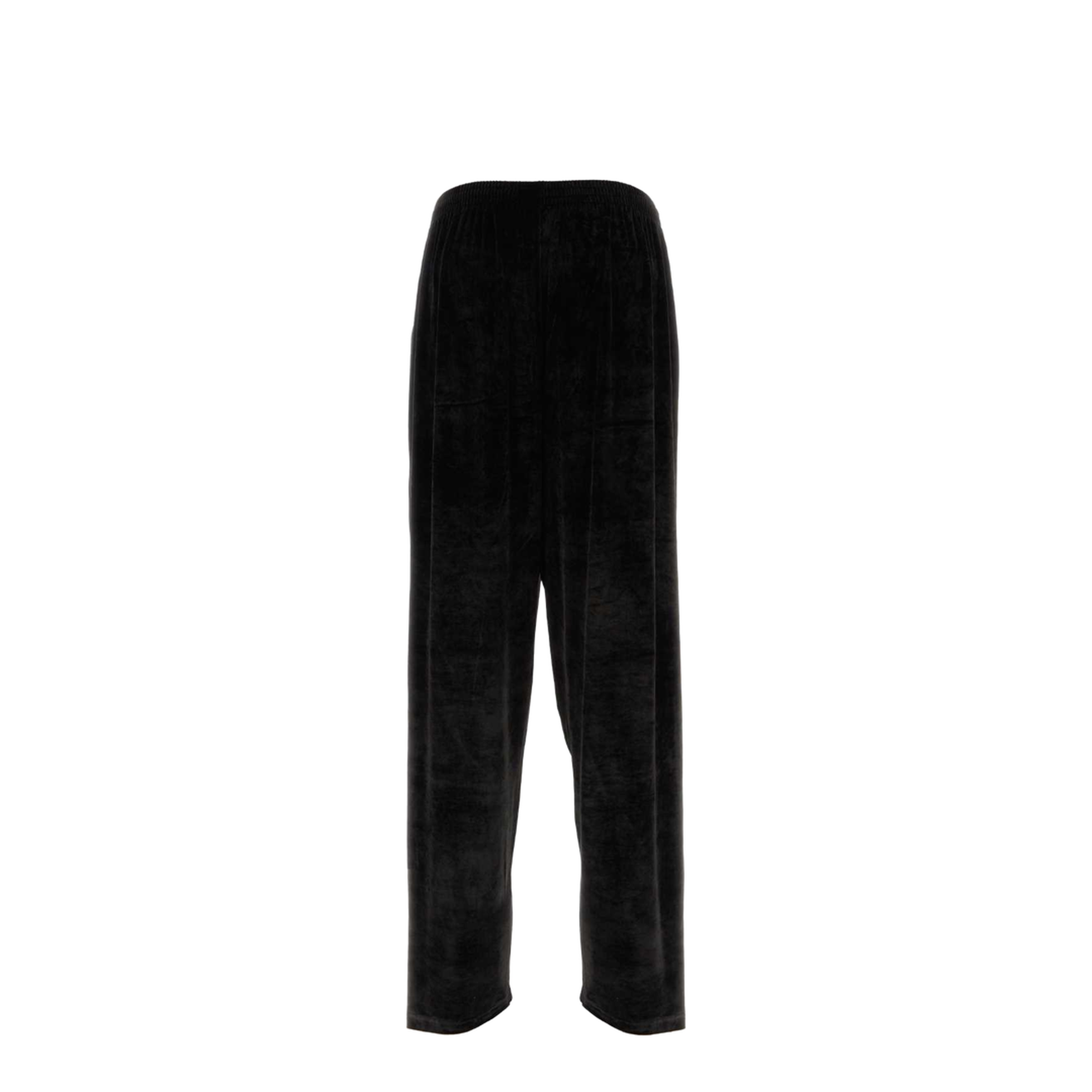 Black Stretch Velvet Baggy Pant - Image 3
