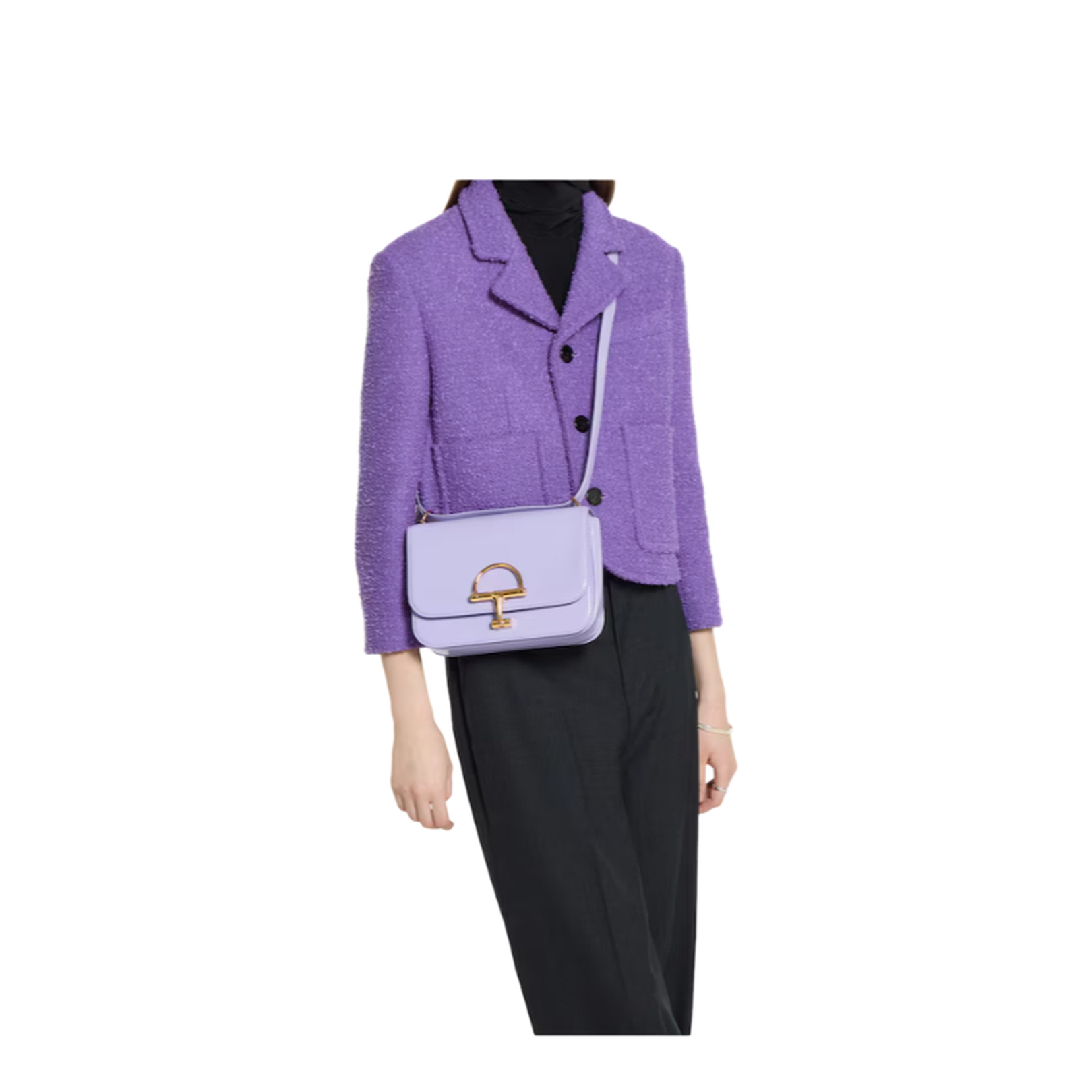 Siena Small Shoulder Bag Lilac - Image 4