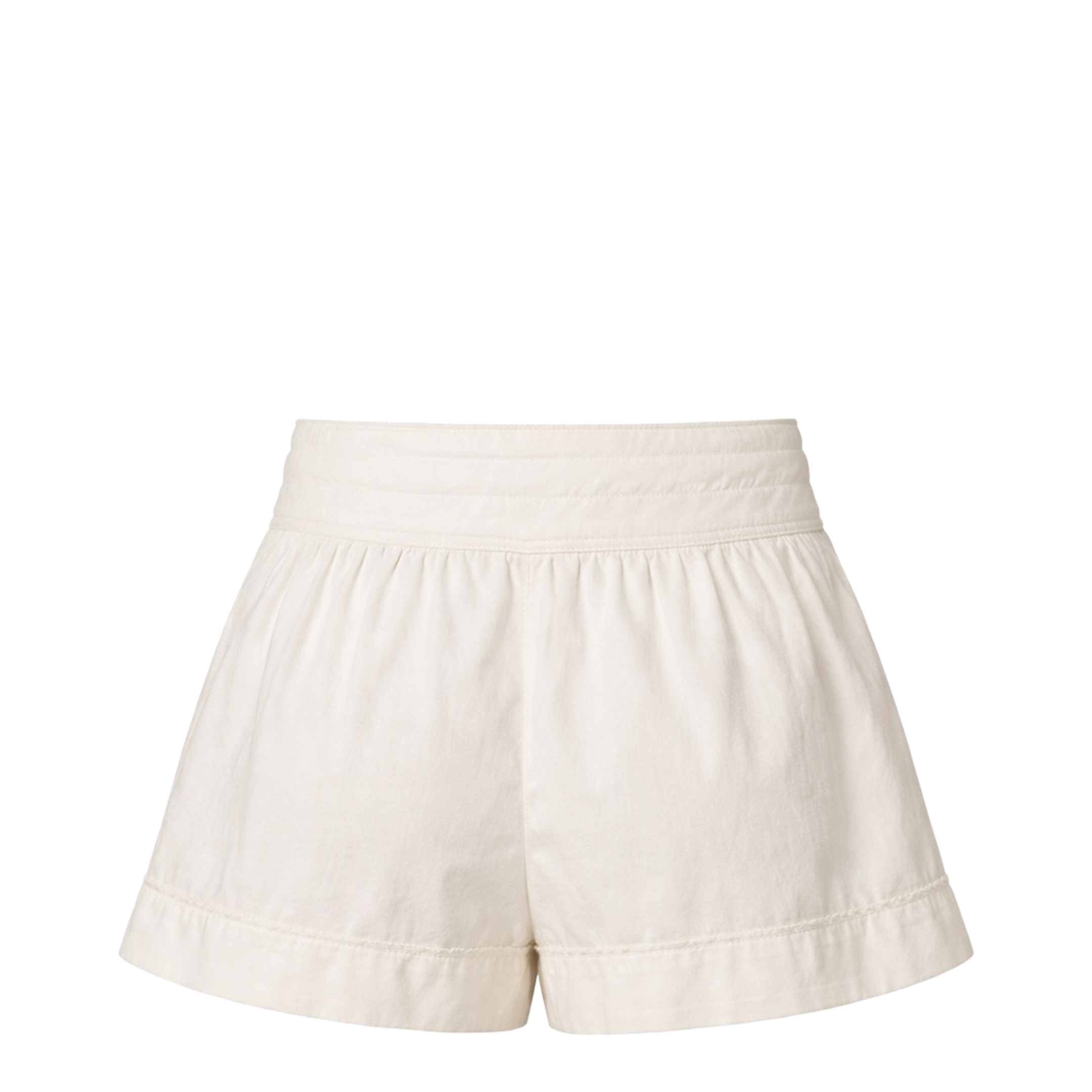 Cybila Cotton Shorts - White - Image 3