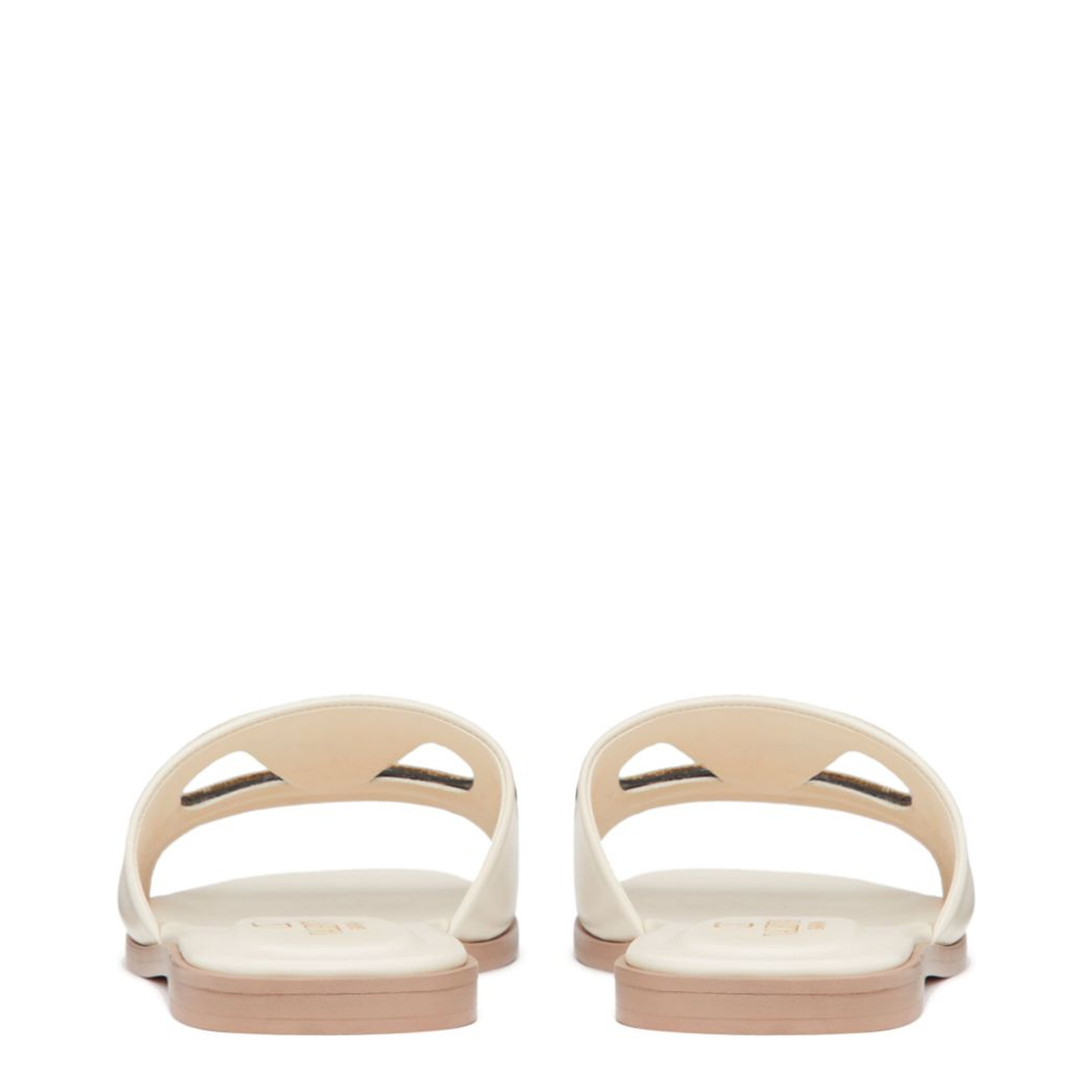 VLogo Cut-Out Leather Sandals - Image 3