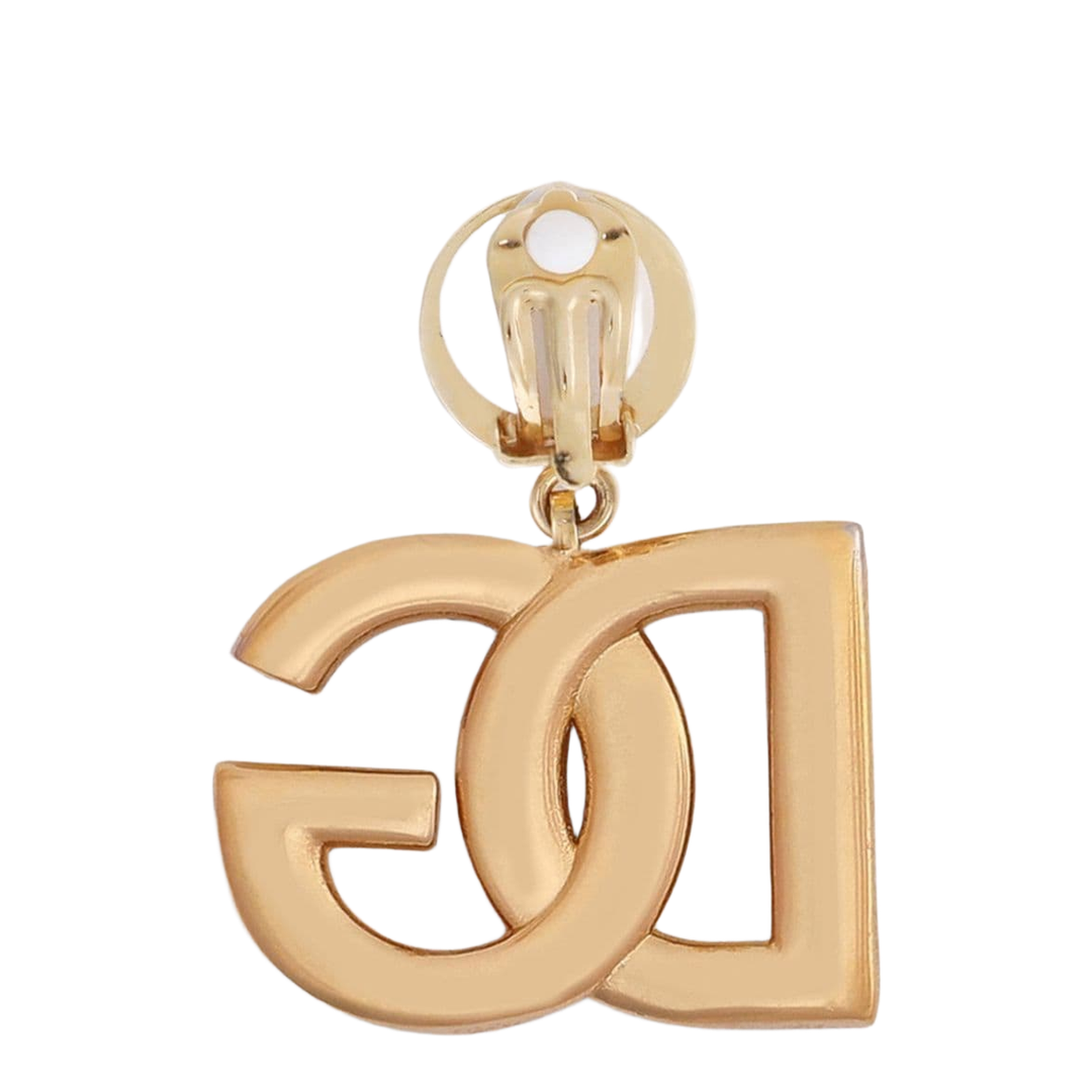 Clip-on Earrings with DG Logo in Gold - Image 3