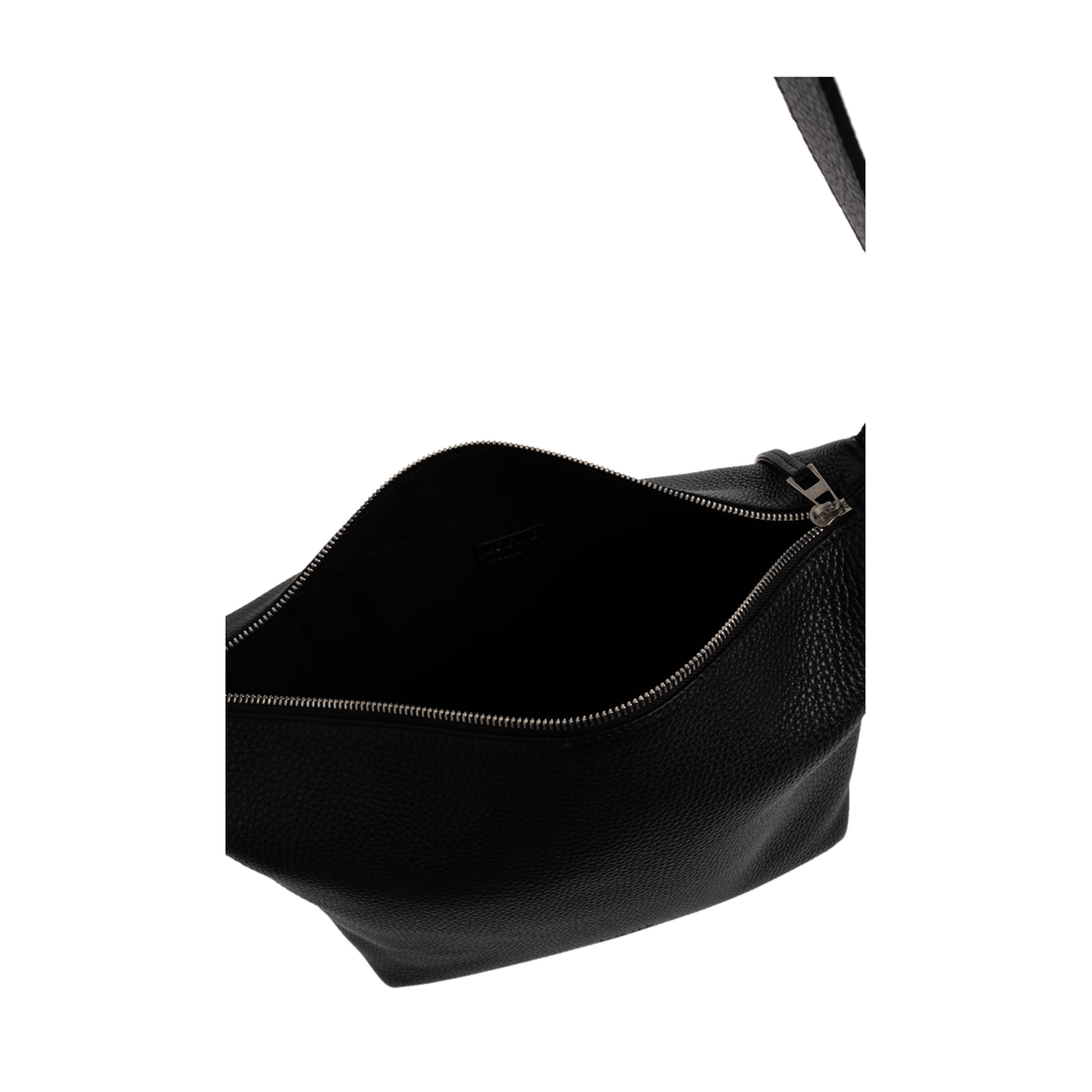 Loop Cubi Medium Calfskin Shoulder Bag - Black - Image 5