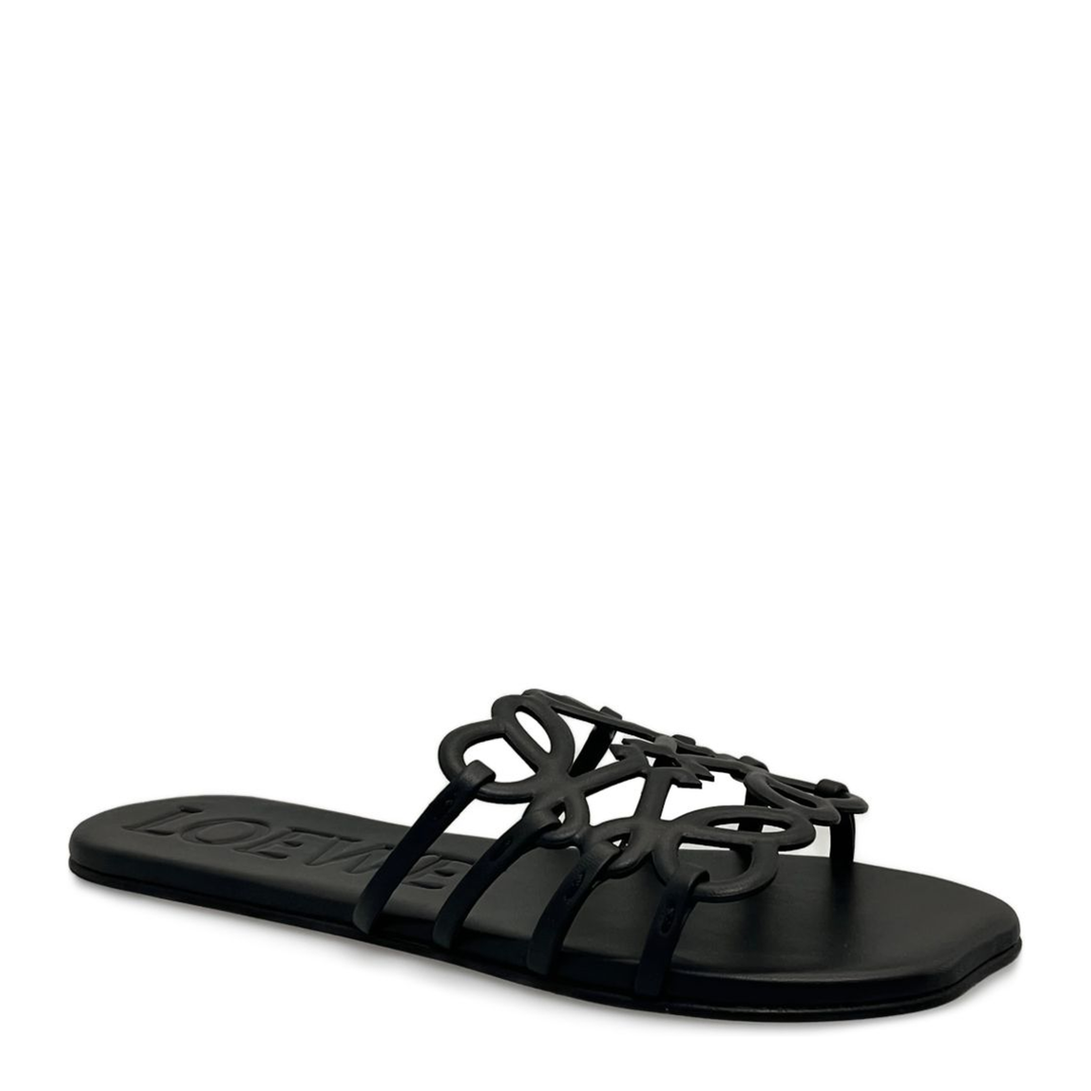 Petal Anagram Leather Sandals - Image 1