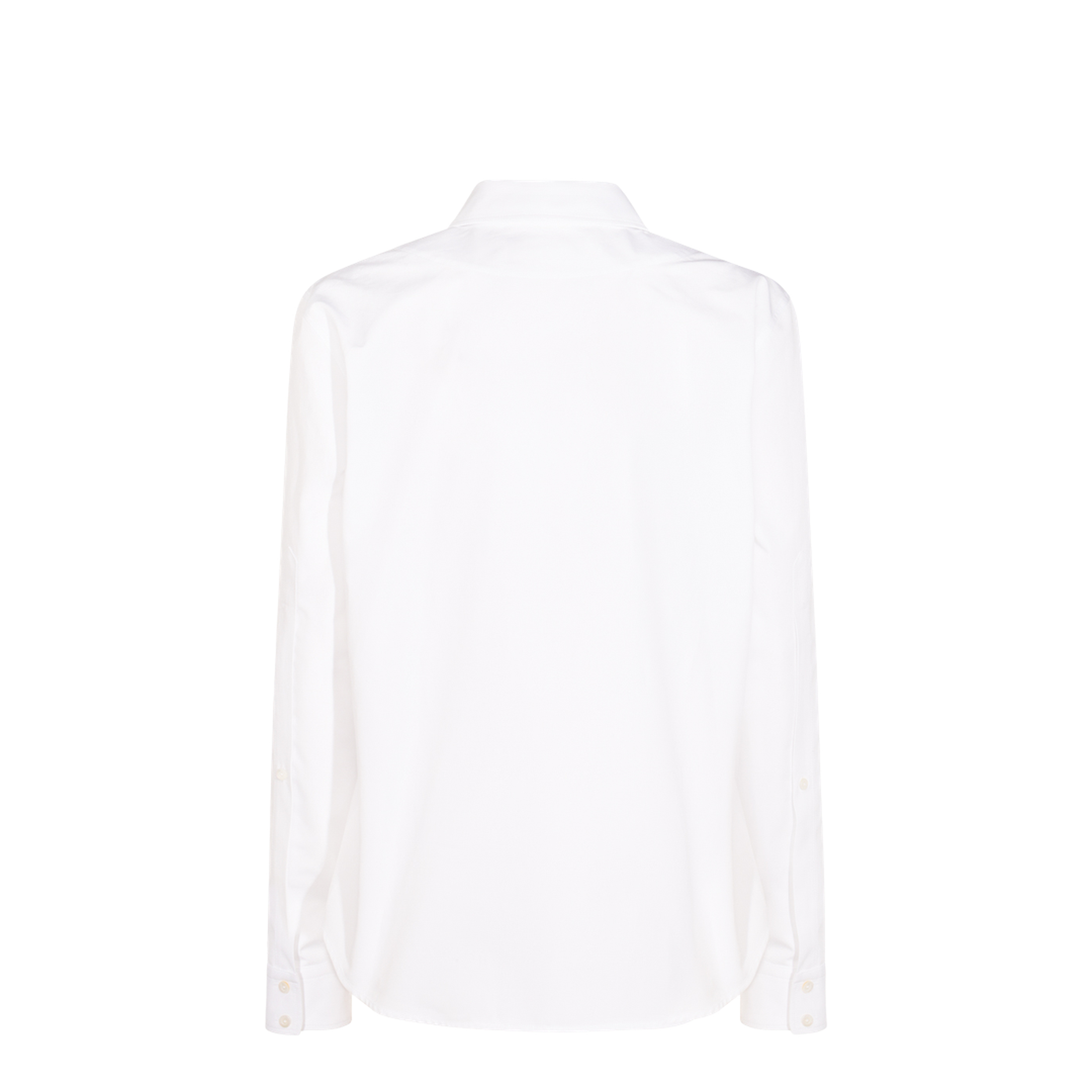 Cotton Poplin Shirt with Horsebit in White - Image 3