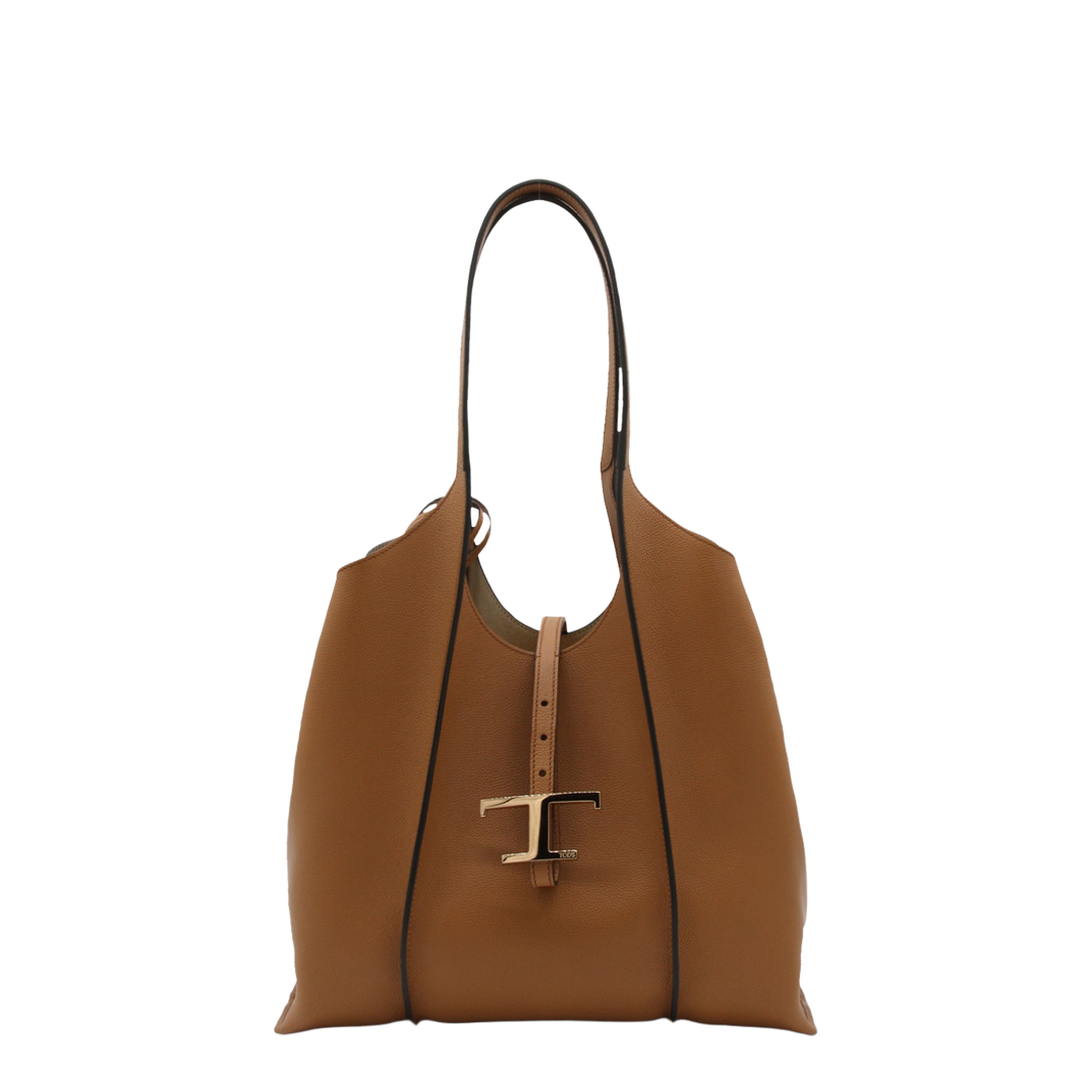 T Timeless Small Hammered Leather Tote Bag - Kenia - Image 1