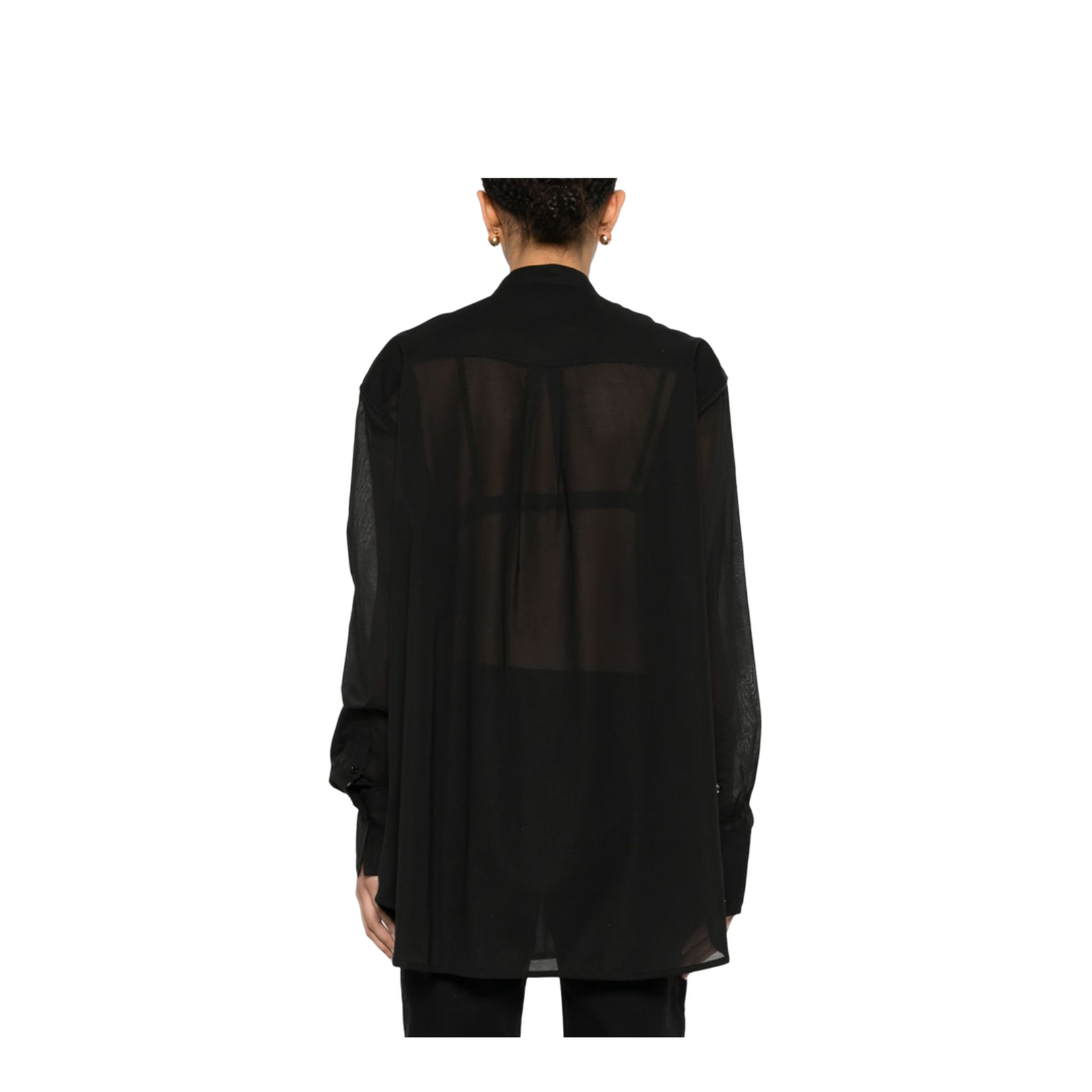 Stand Collar Organic Cotton Shirt - Image 4