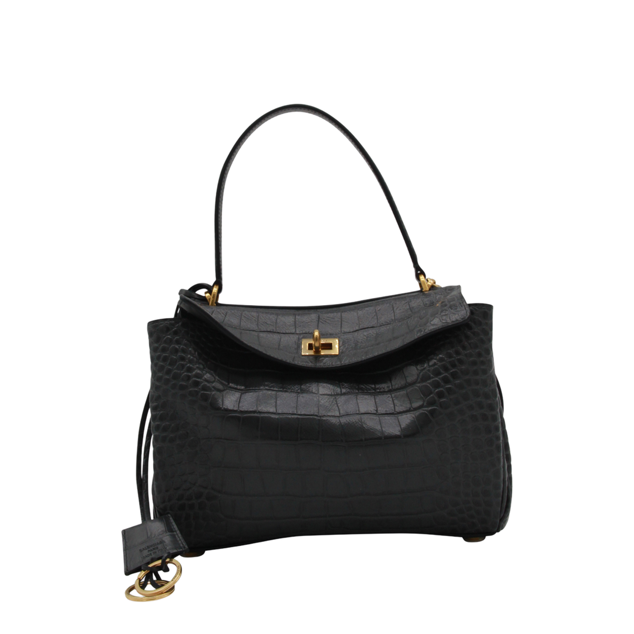 Rodeo Shoulder Bag In Crocodile-print Leather - Image 1