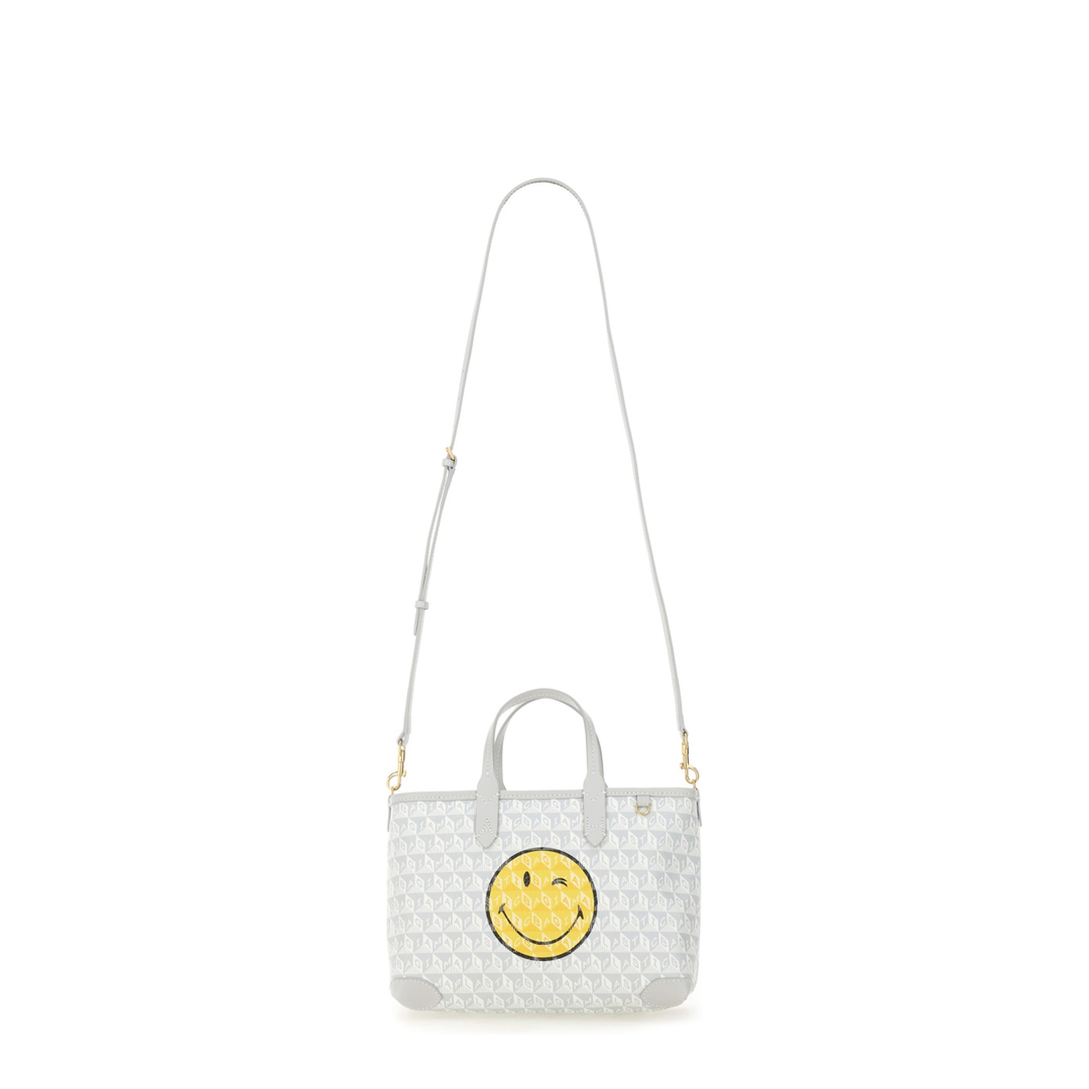 I Am A Plastic Bag XS Wink Zipped Cross-body Tote - Frost - Image 2
