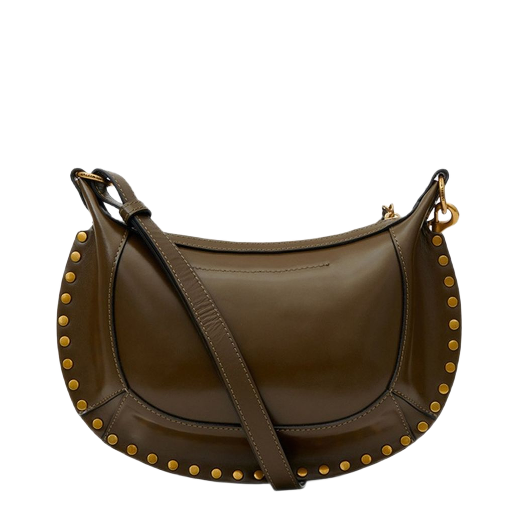 Oskan Moon Calfskin Shoulder Bag - Brown - Image 4