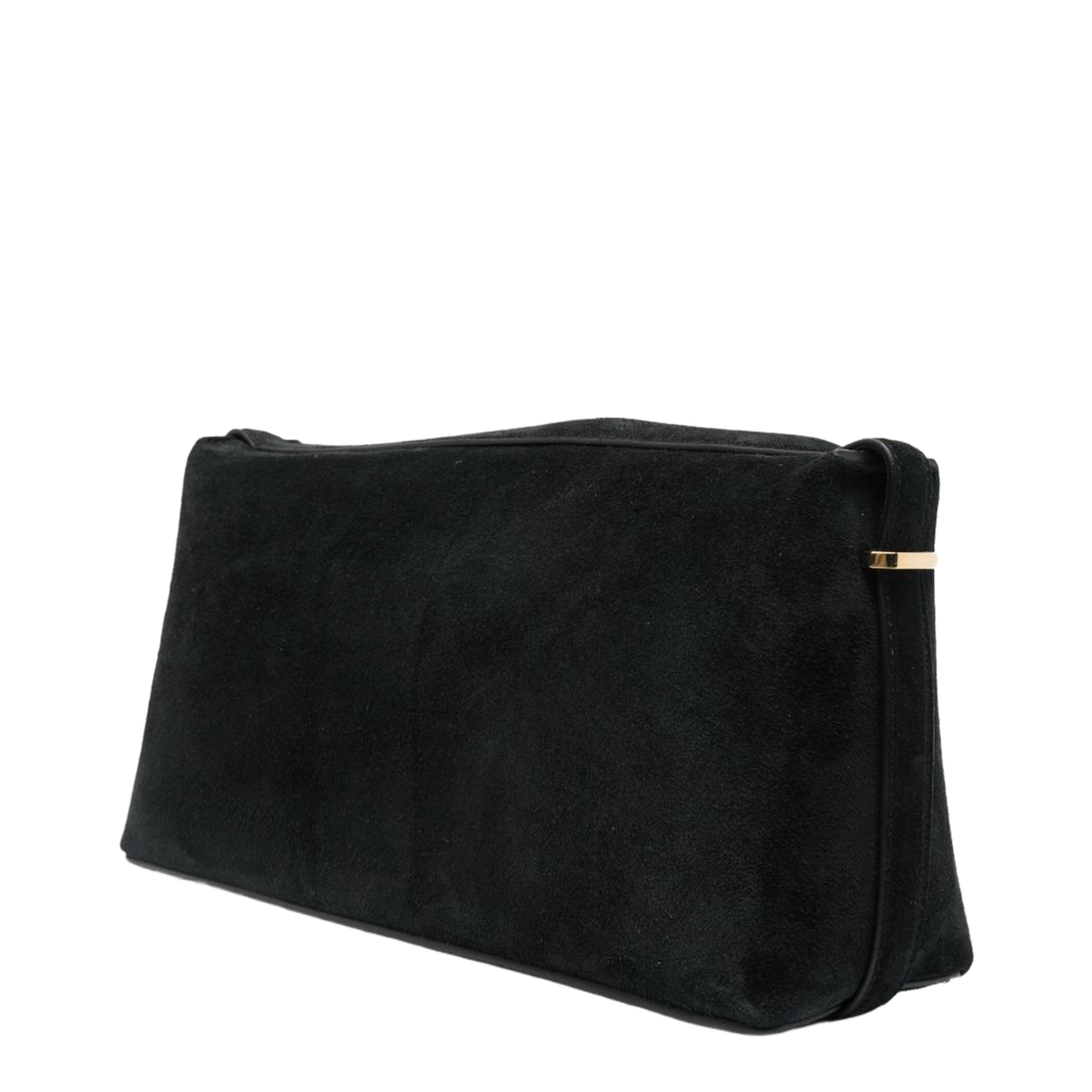 Scoop Calf Suede Shoulder Bag - Black - Image 2