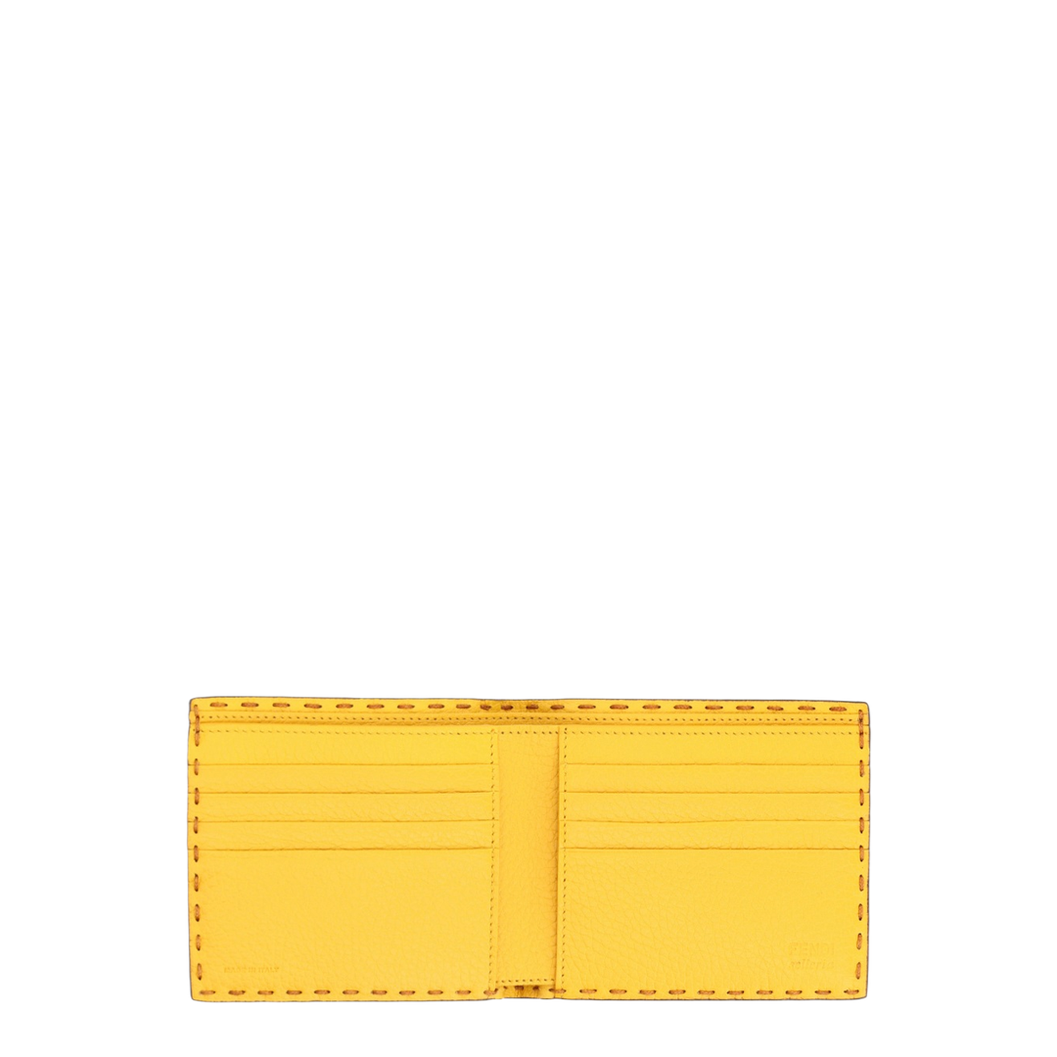 Selleria Calf Leather Bifold Wallet - Cuero with Amarillo Girasol Interior - Image 3
