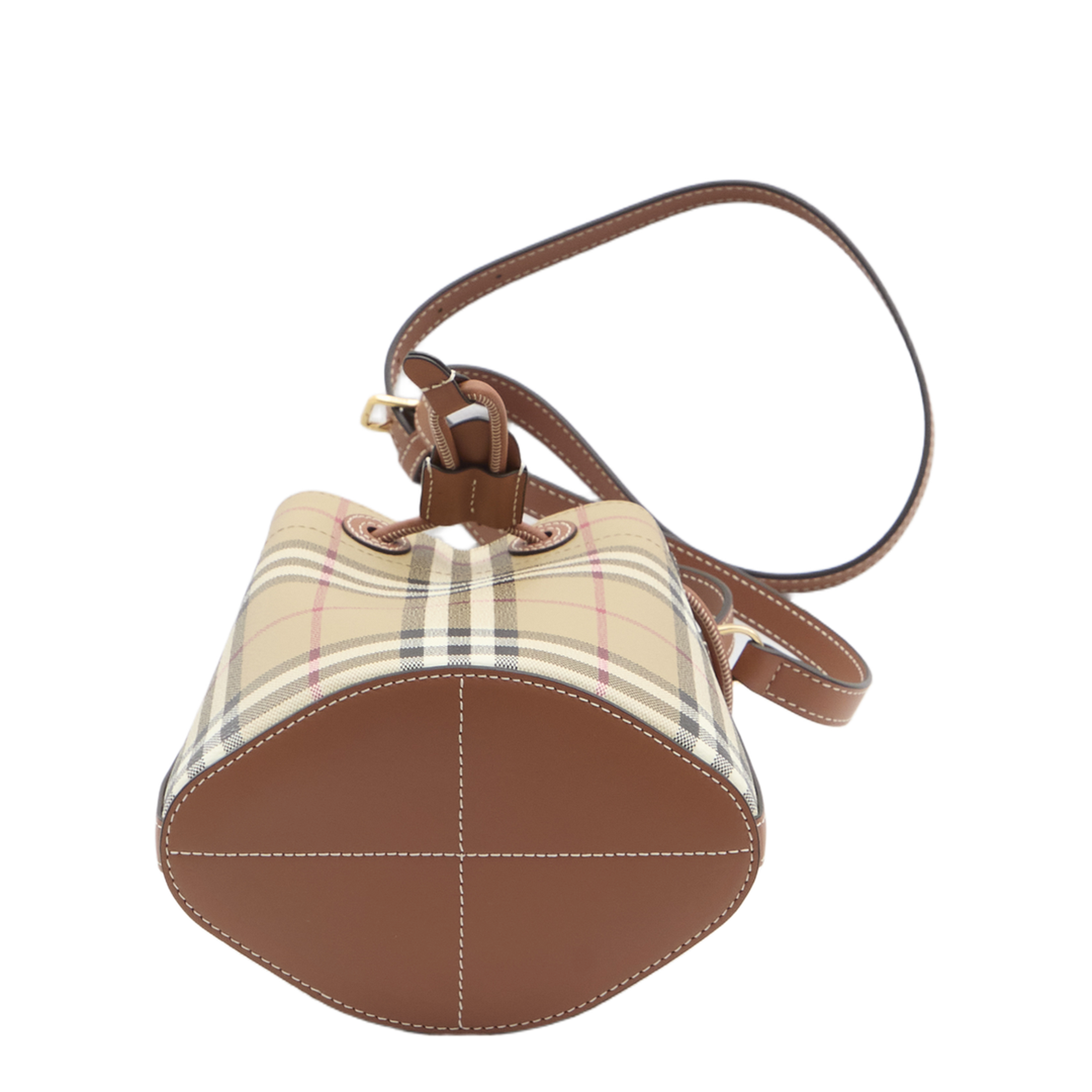 Check Mini Bucket Bag - Image 3