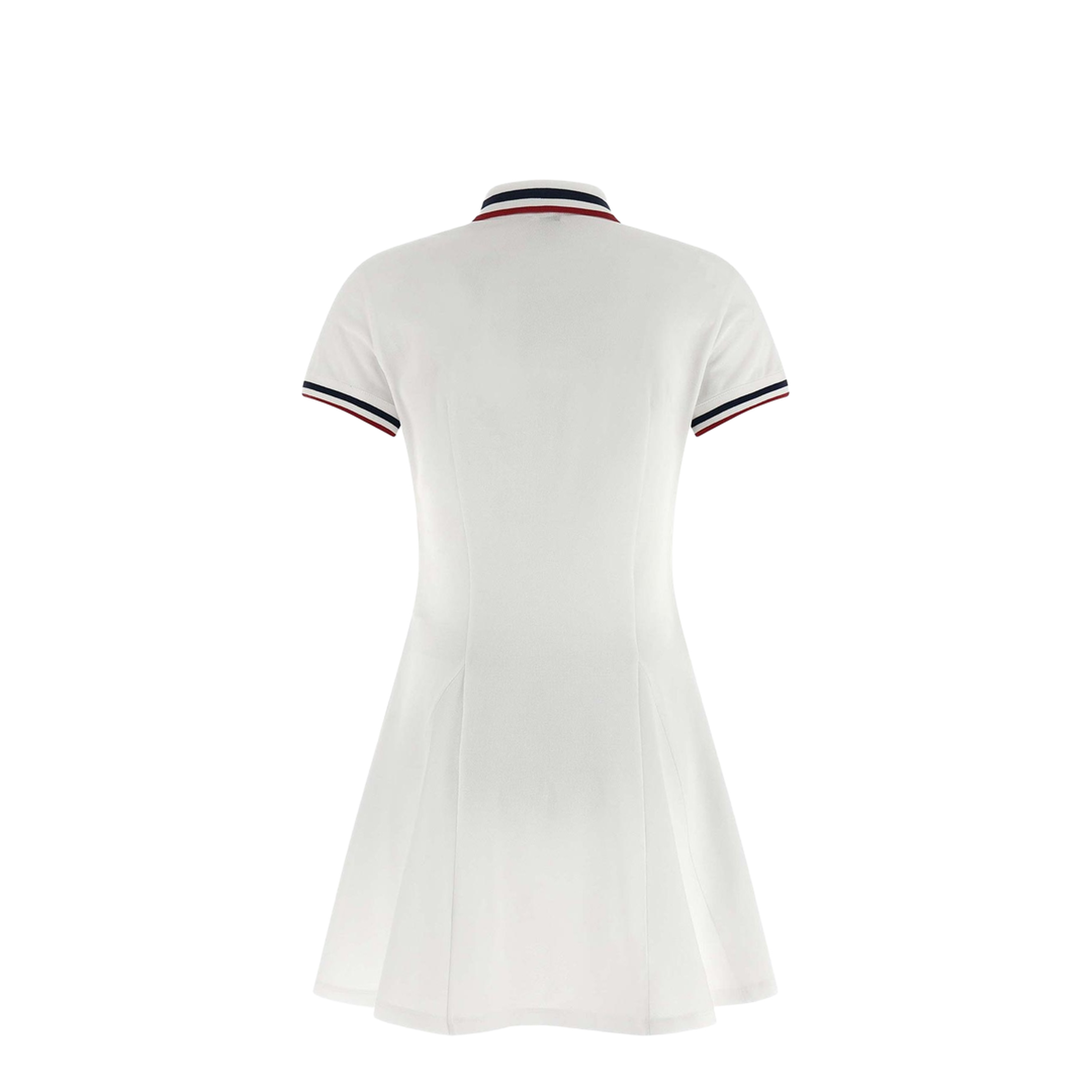 Striped Polo MIni Dress - White - Image 3