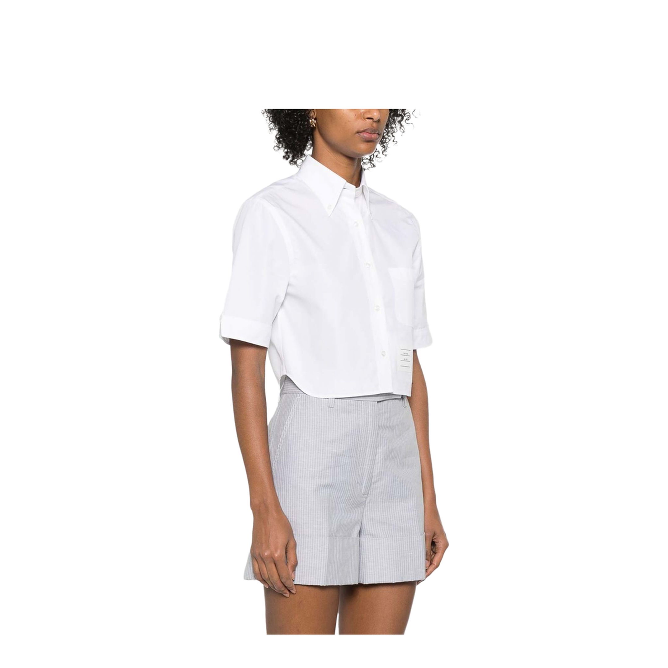 Cotton Cropped Shirt - Image 4