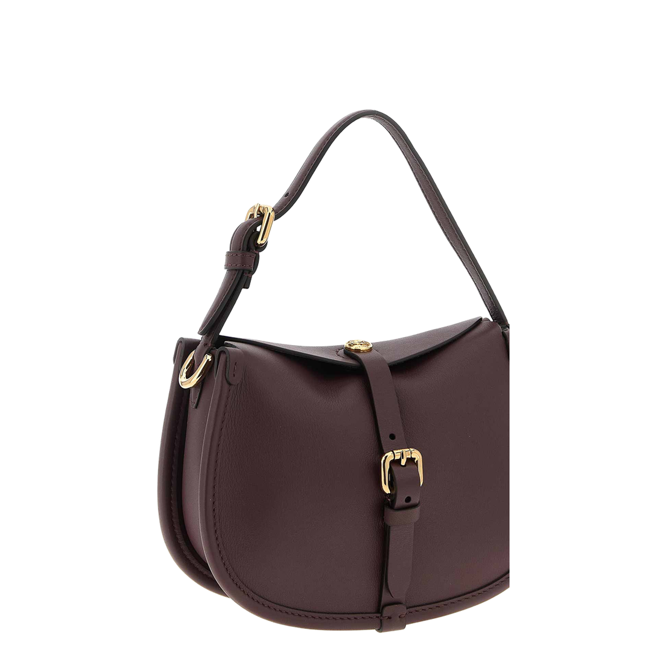 Small Calfskin Crossbody Bag - Burgundy - Image 3